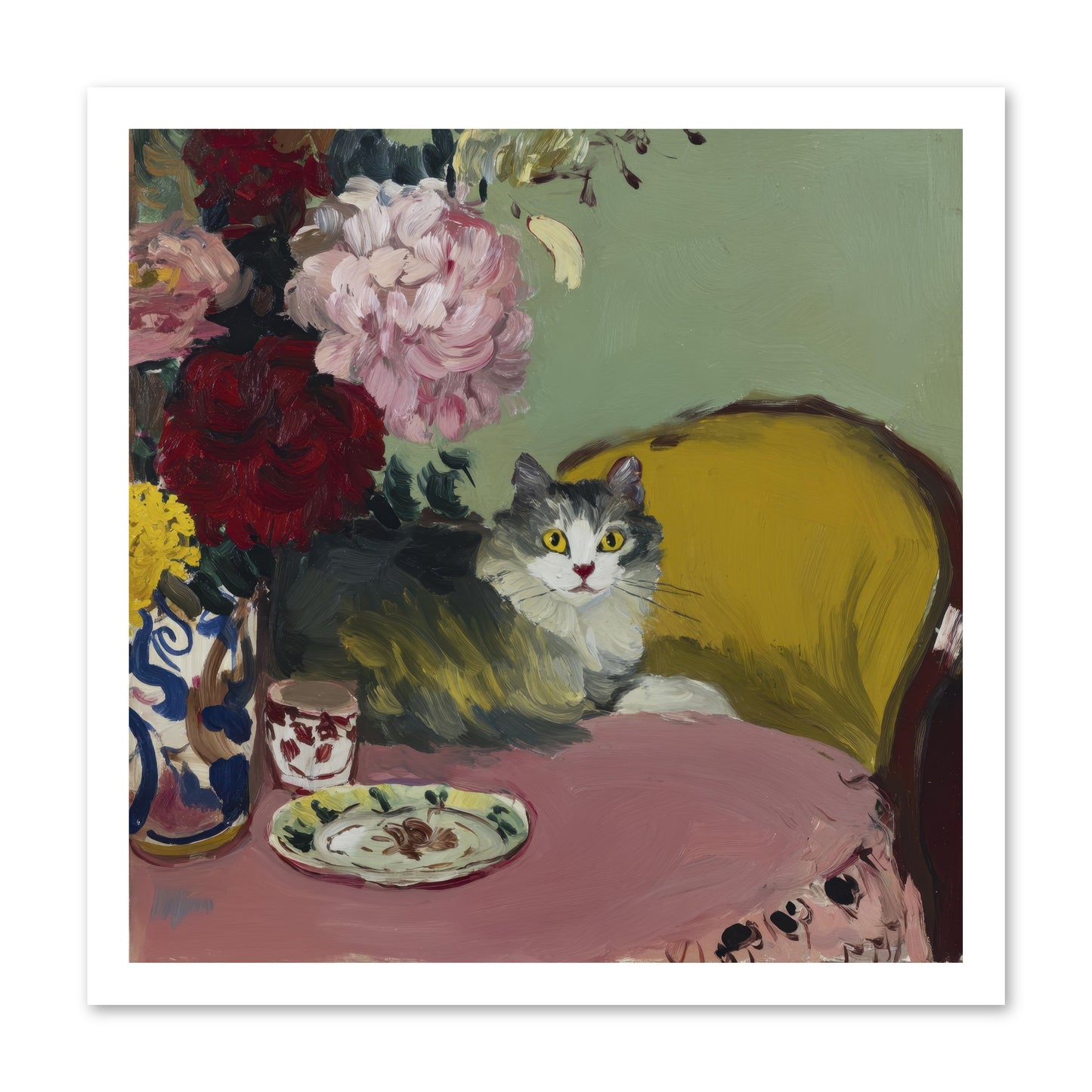 Tea Solved Everything -- Loose Canvas Print 20x20