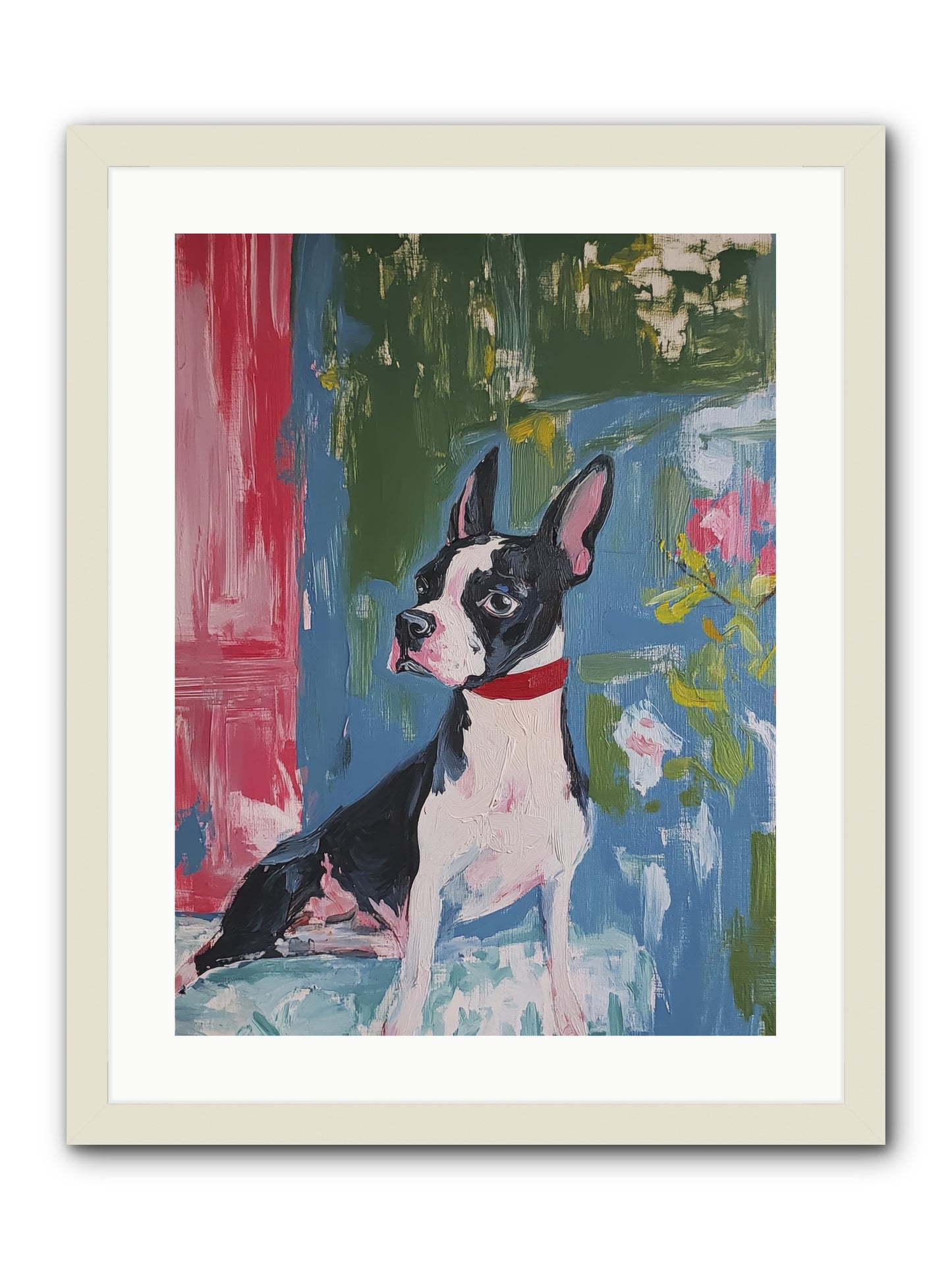 Tea Time Confidant -- Framed Print - White 18x24
