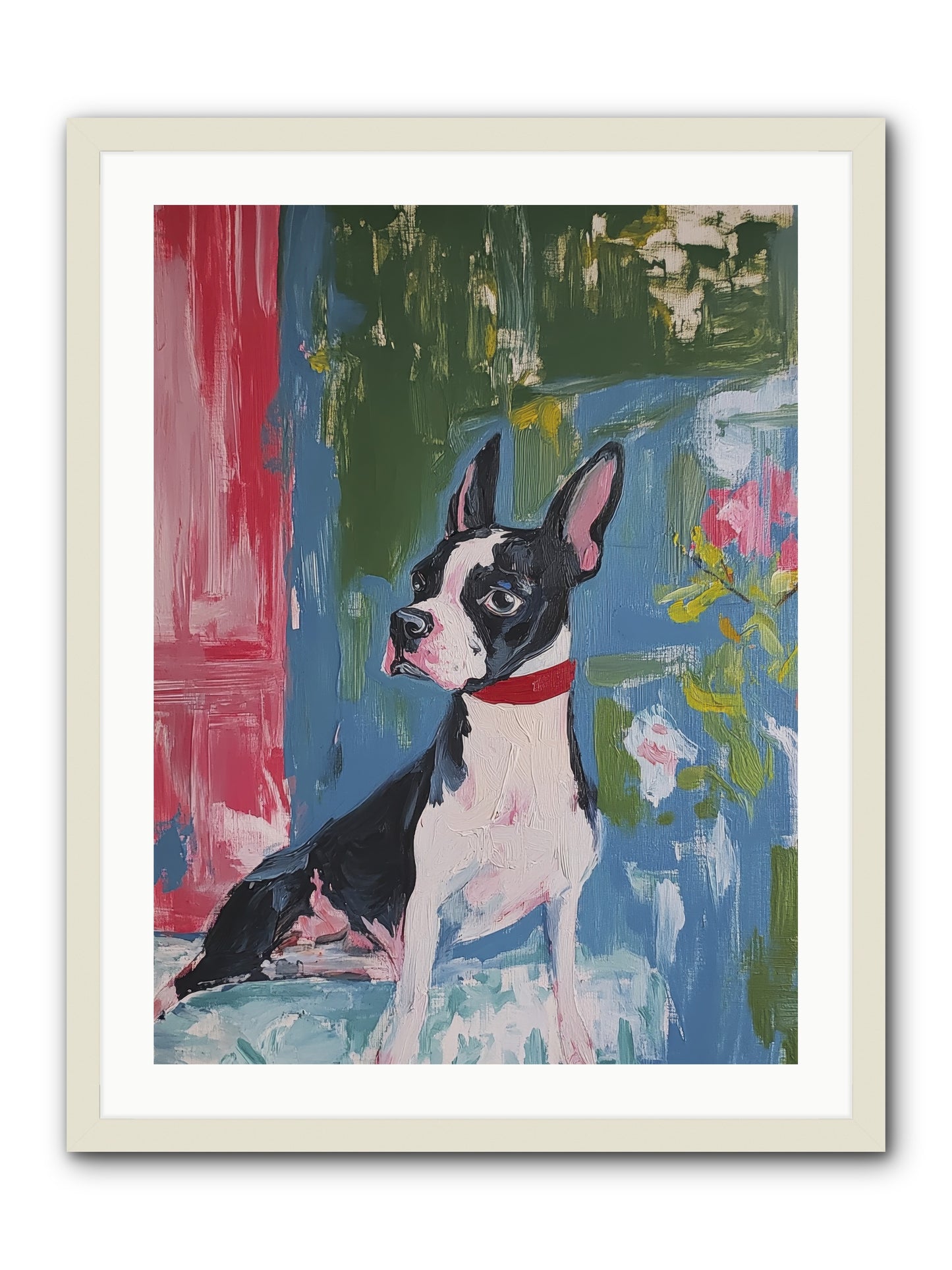Tea Time Confidant -- Framed Print - White 24x32