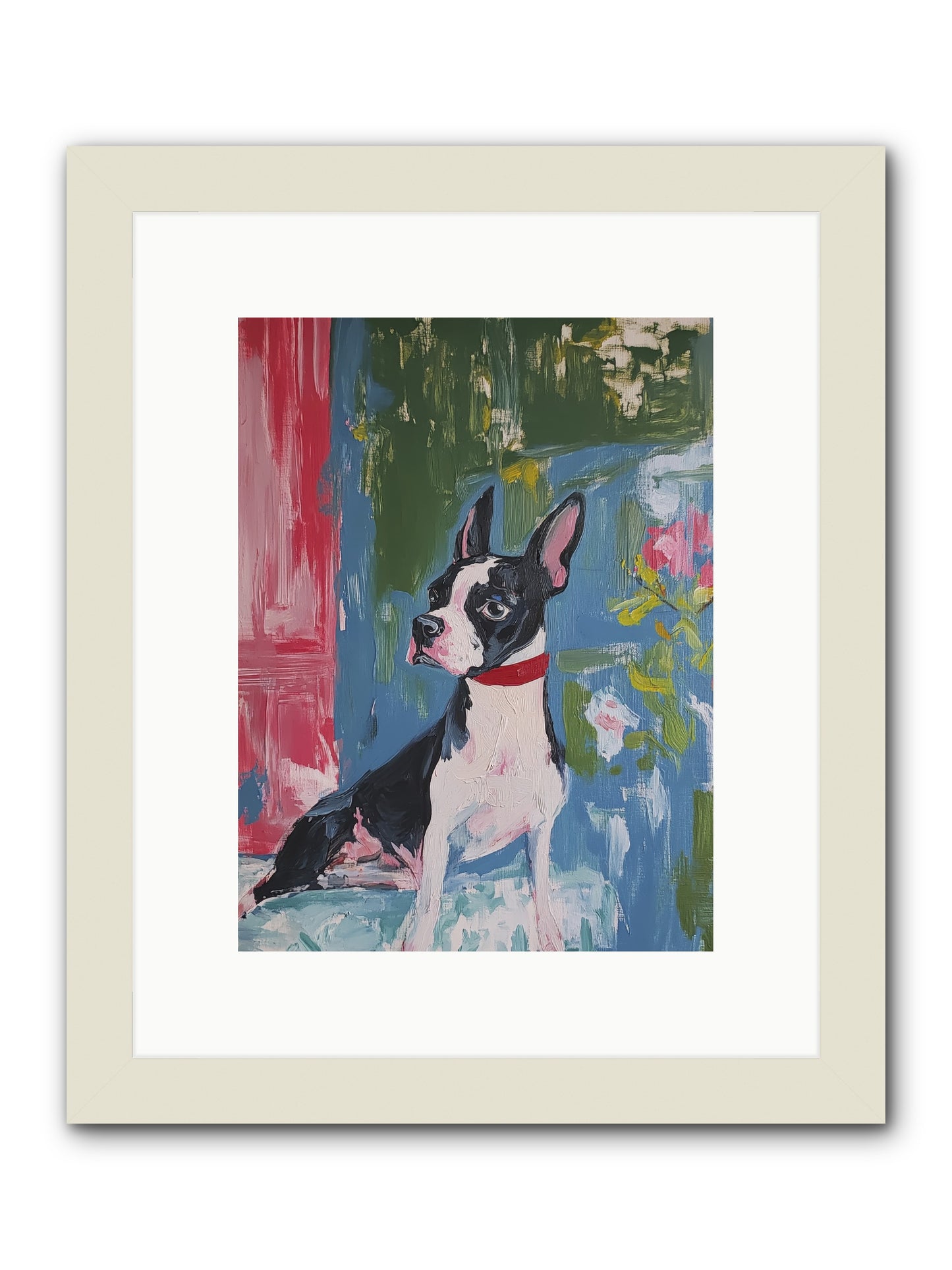 Tea Time Confidant -- Framed Print - White 9x12