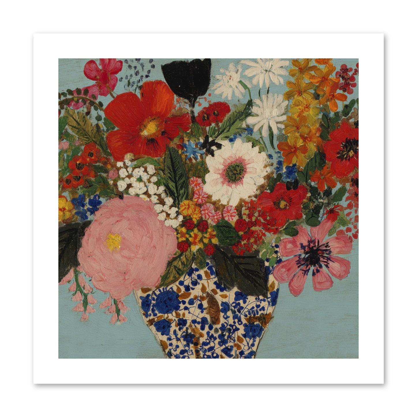 Tea Time Interrupted -- Loose Canvas Print 12x12