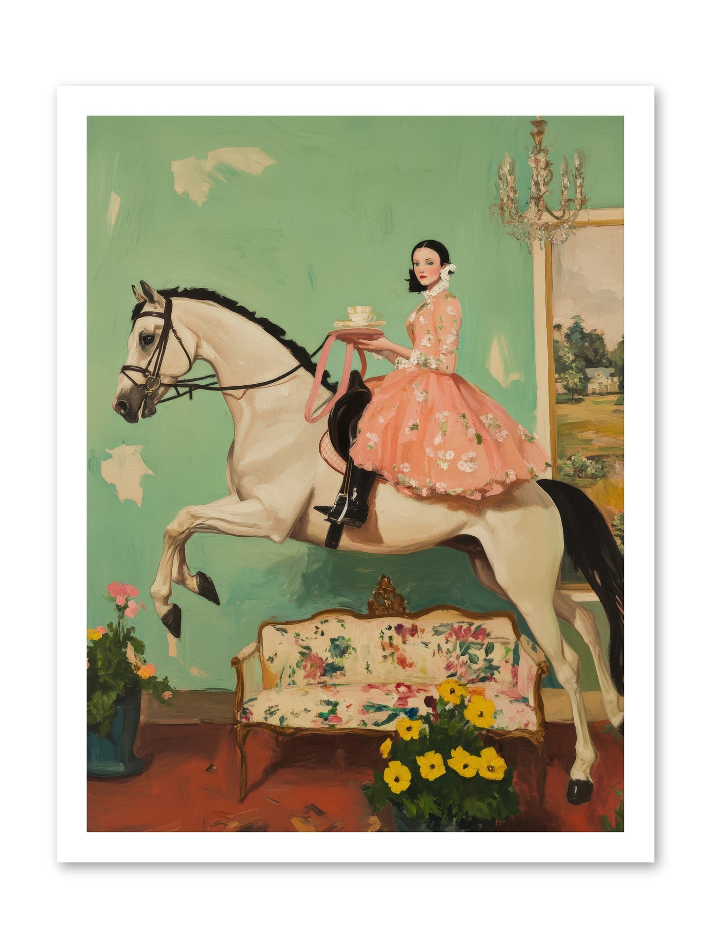 Tea Time Takes WingREZ -- Paper Print 18x24