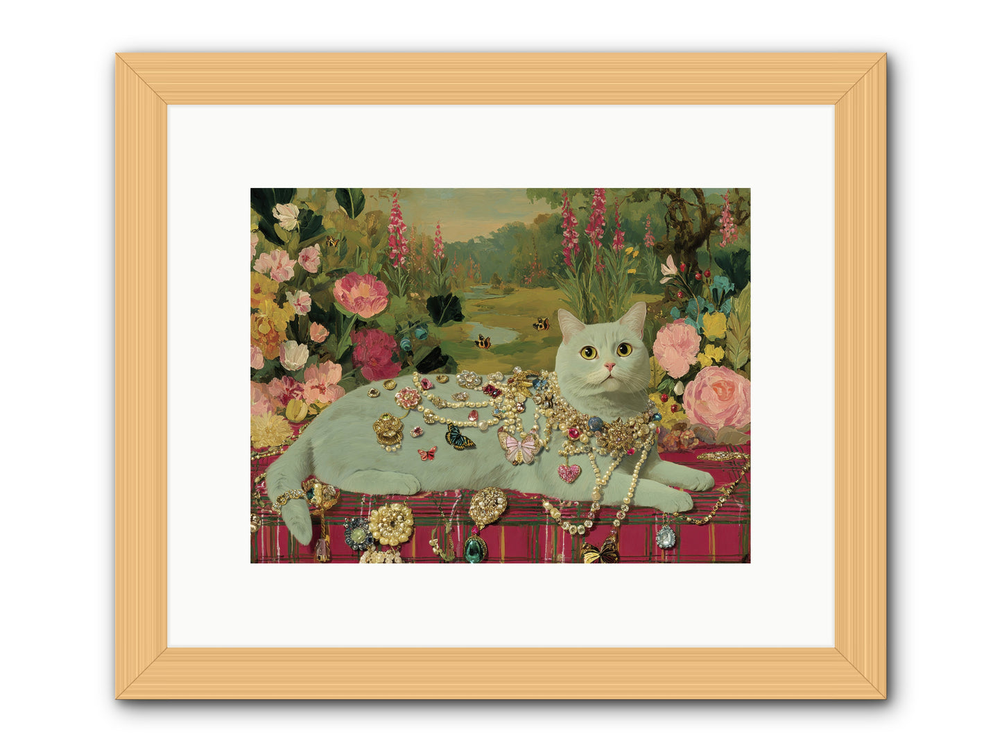 Tea and Tranquility -- Framed Print - Natural 12x9