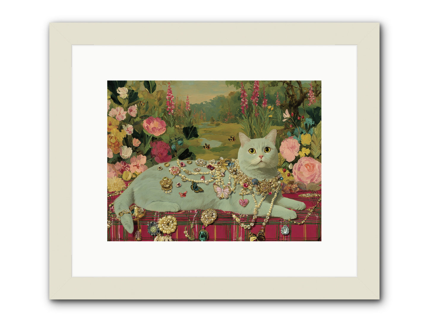 Tea and Tranquility -- Framed Print - White 12x9