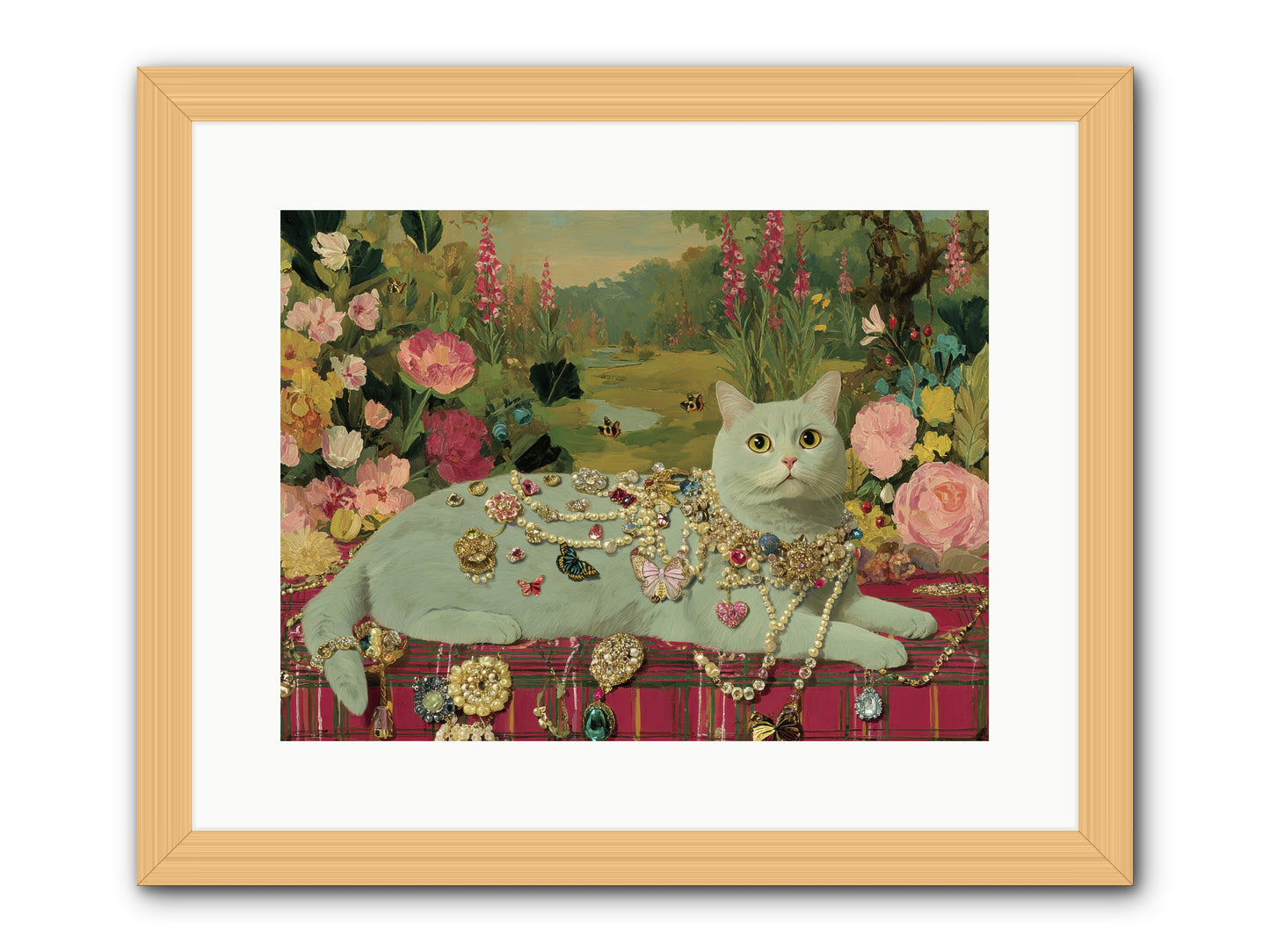 Tea and Tranquility -- Framed Print - Natural 16x12