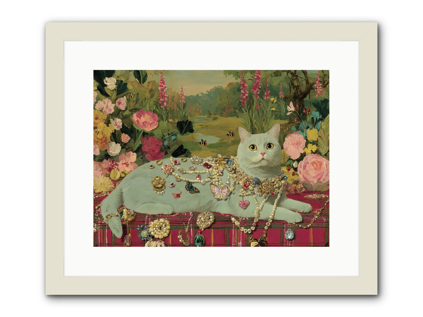 Tea and Tranquility -- Framed Print - White 16x12