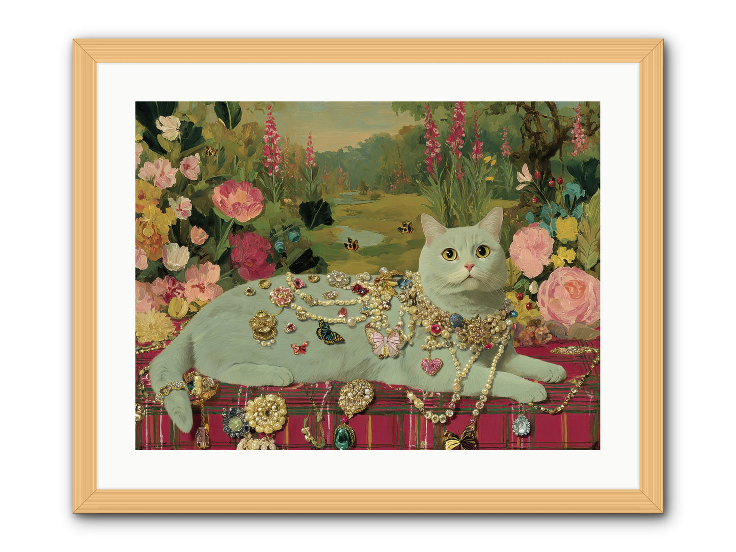 Tea and Tranquility -- Framed Print - Natural 24x18