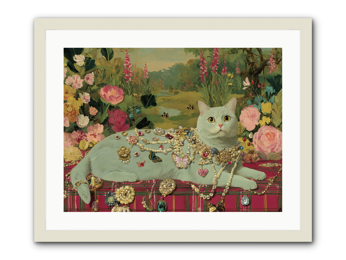 Tea and Tranquility -- Framed Print - White 24x18