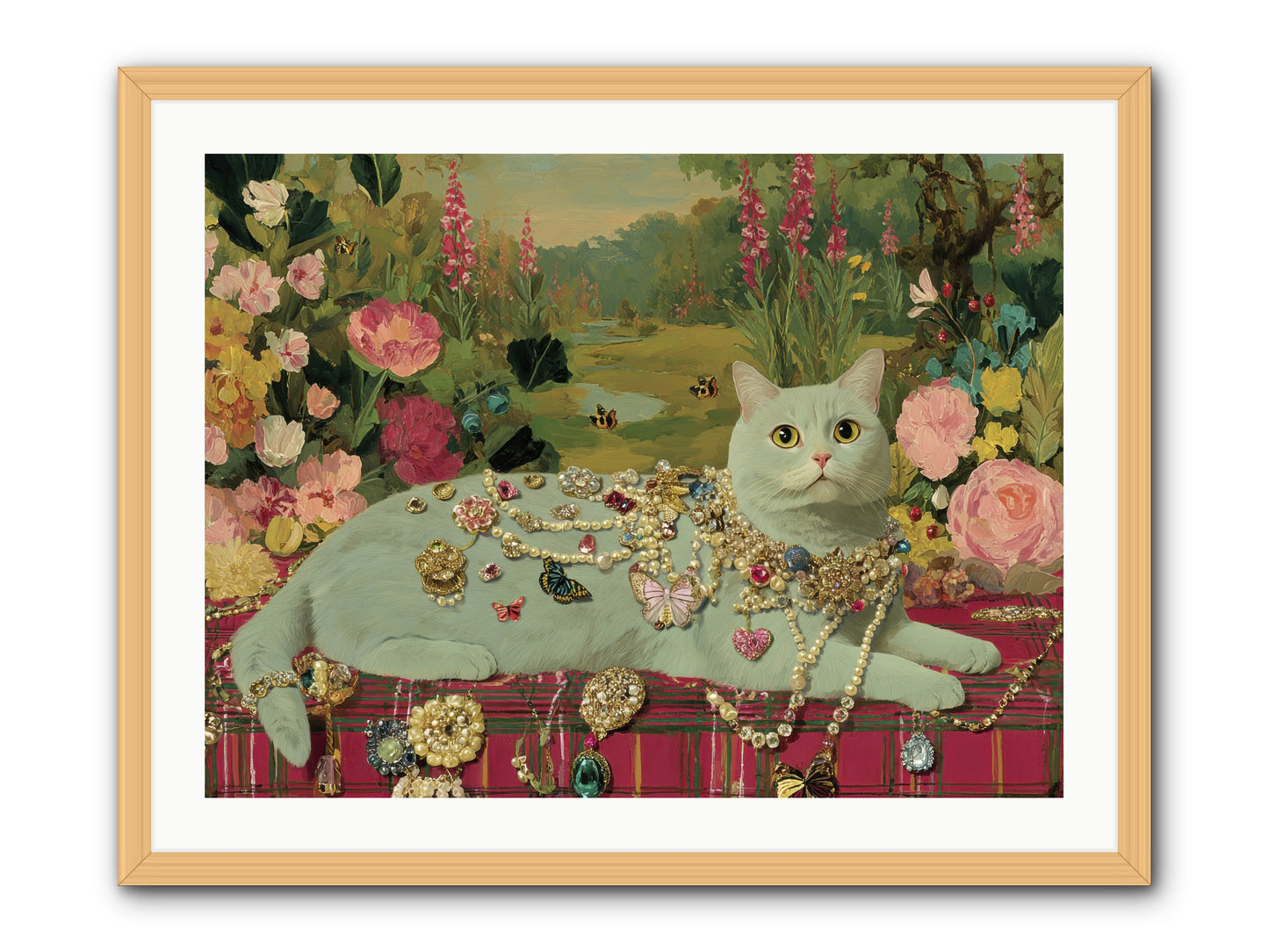 Tea and Tranquility -- Framed Print - Natural 32x24