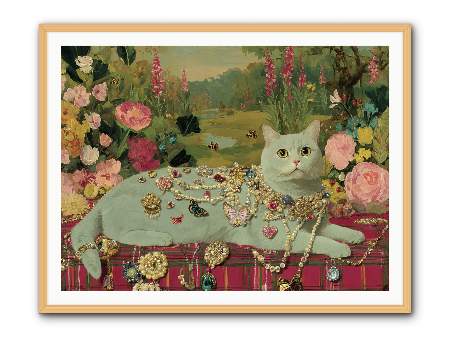Tea and Tranquility -- Framed Print - Natural 48x36