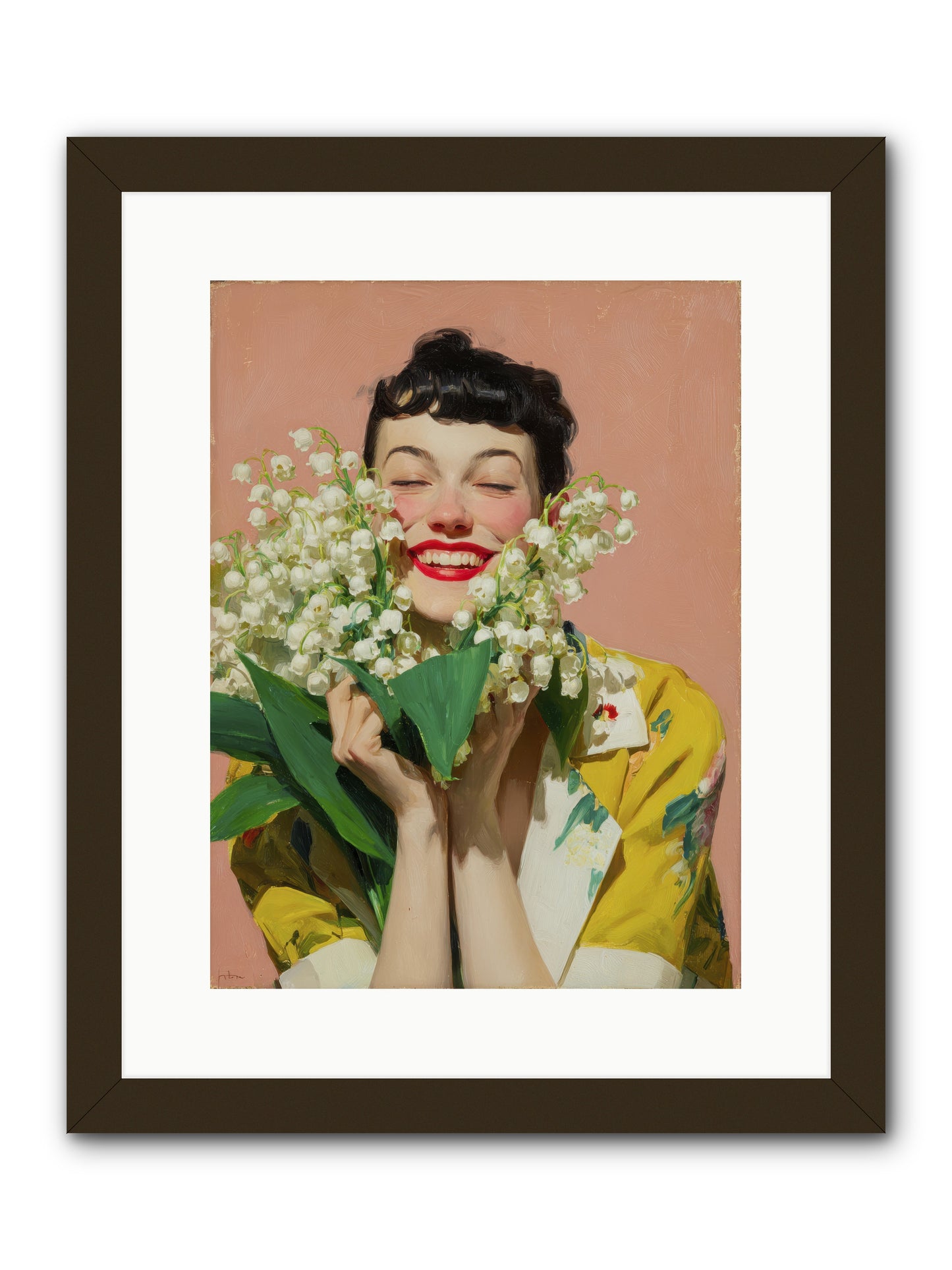 Tea at the Landing -- Framed Print - Black 12x16
