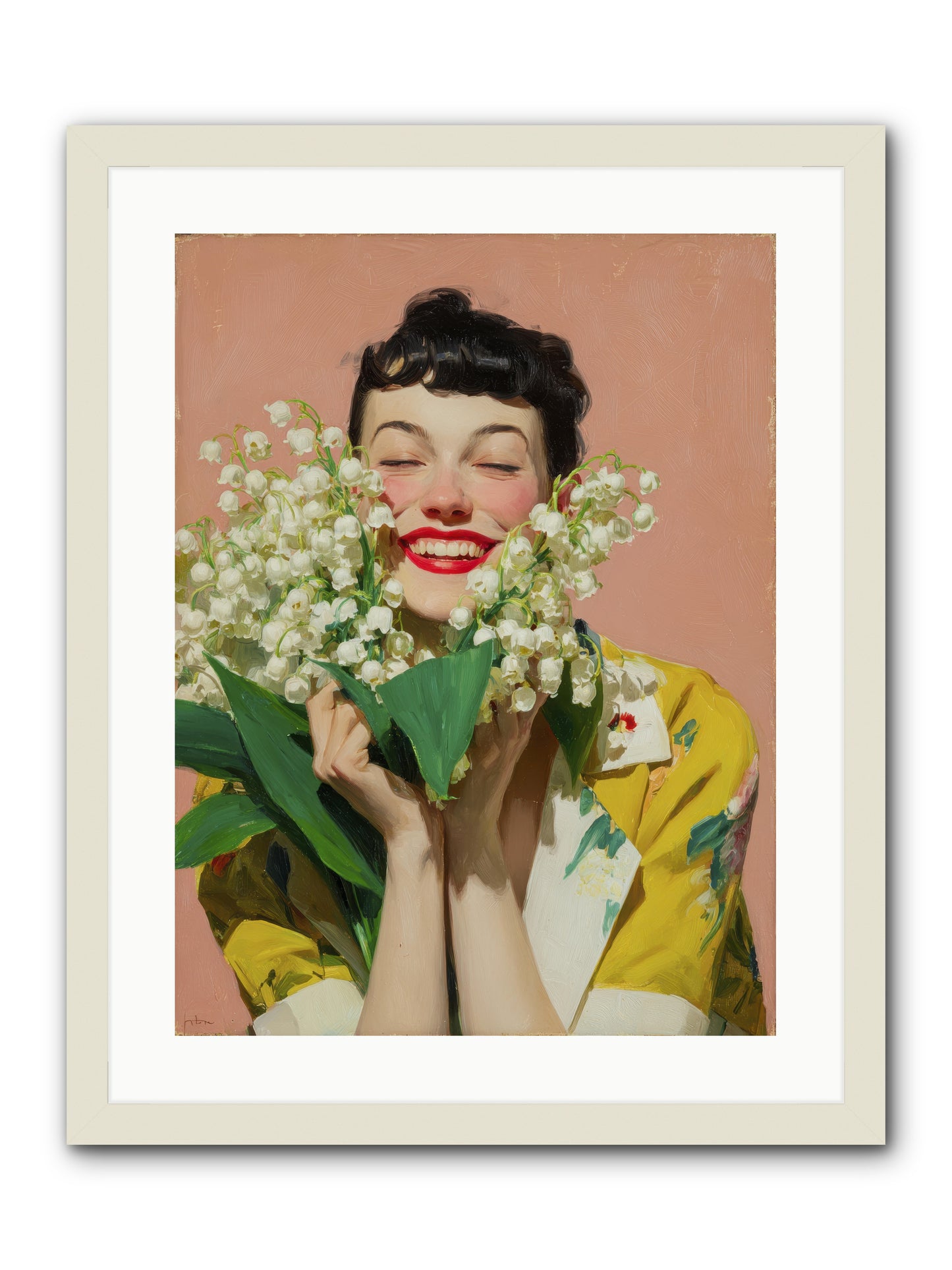 Tea at the Landing -- Framed Print - White 18x24