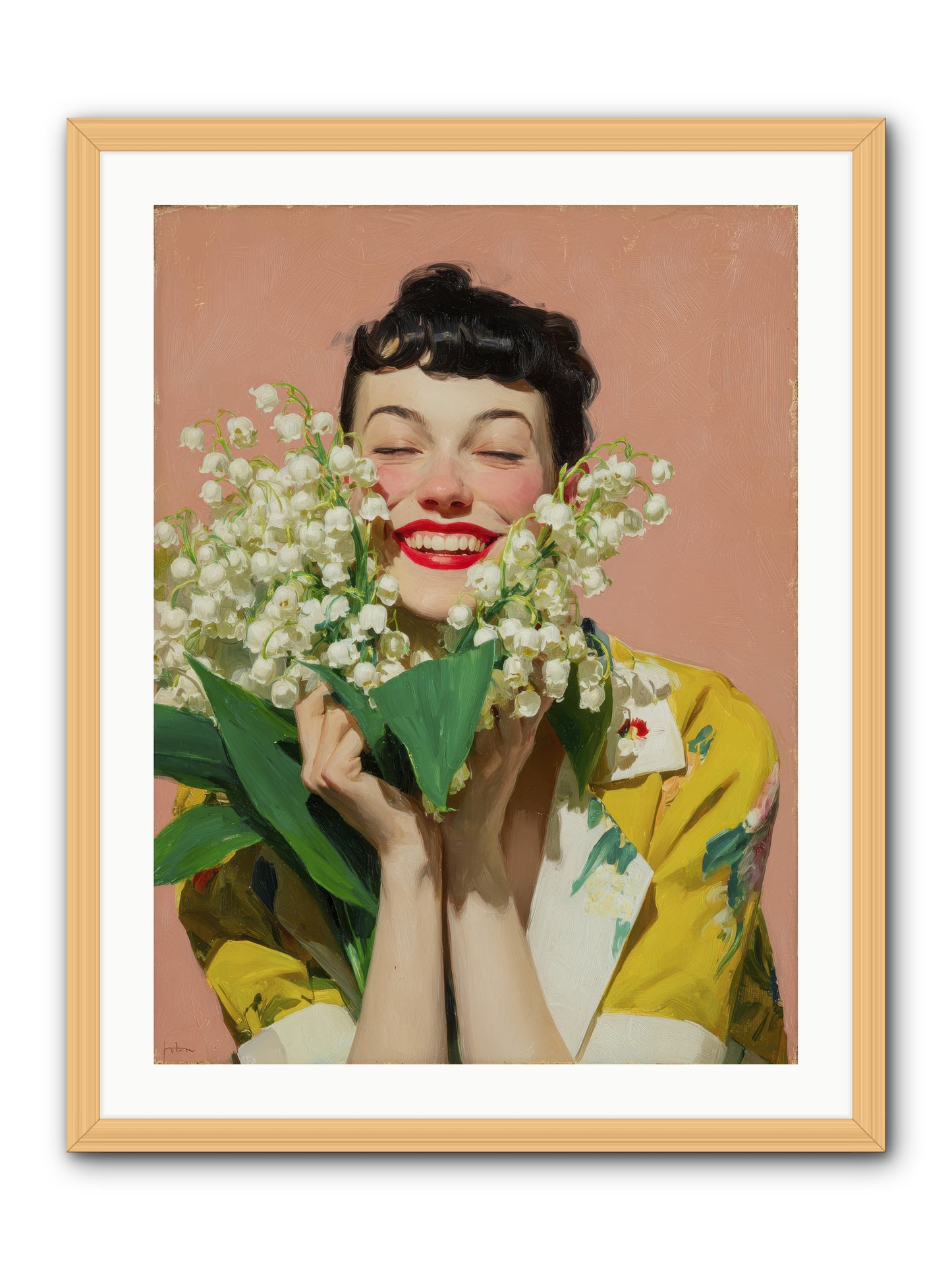 Tea at the Landing -- Framed Print - Natural 24x32