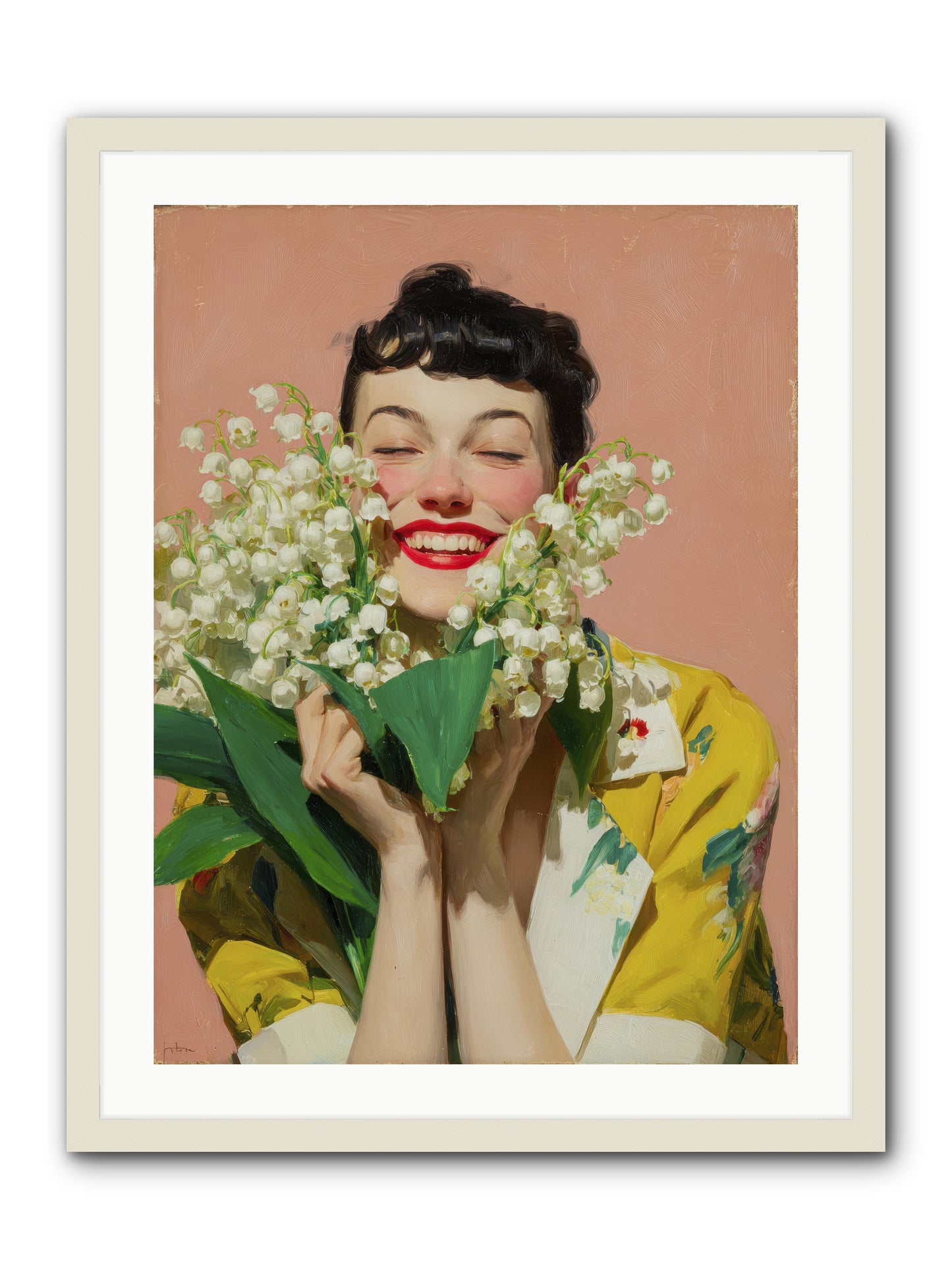 Tea at the Landing -- Framed Print - White 24x32
