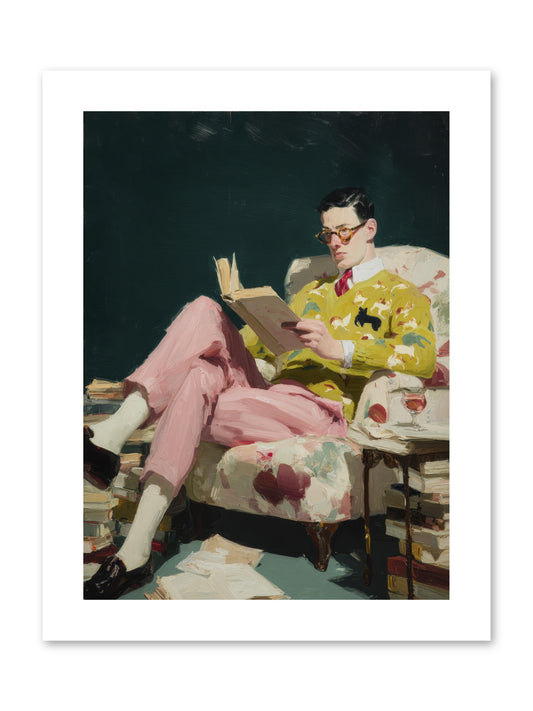 Tea with the Former Heiress -- Paper Print 9x12