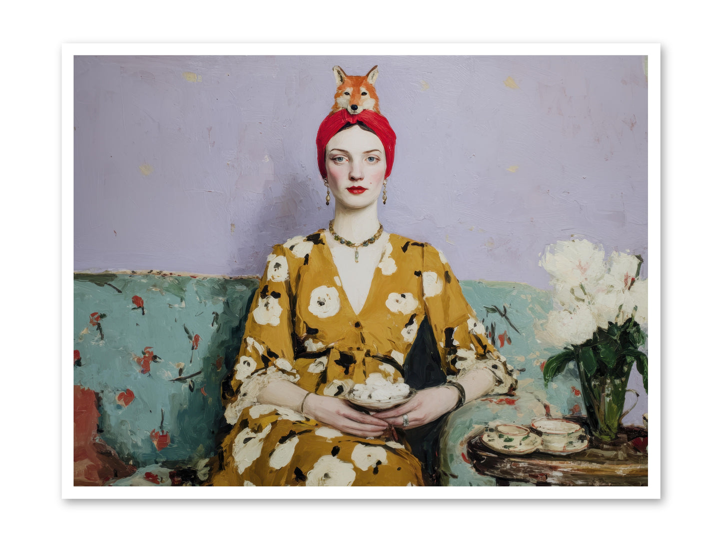 Tea with the Fox -- Paper Print 48x36