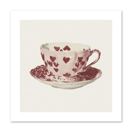 Teacups Kept Our Names -- Paper Print 10x10