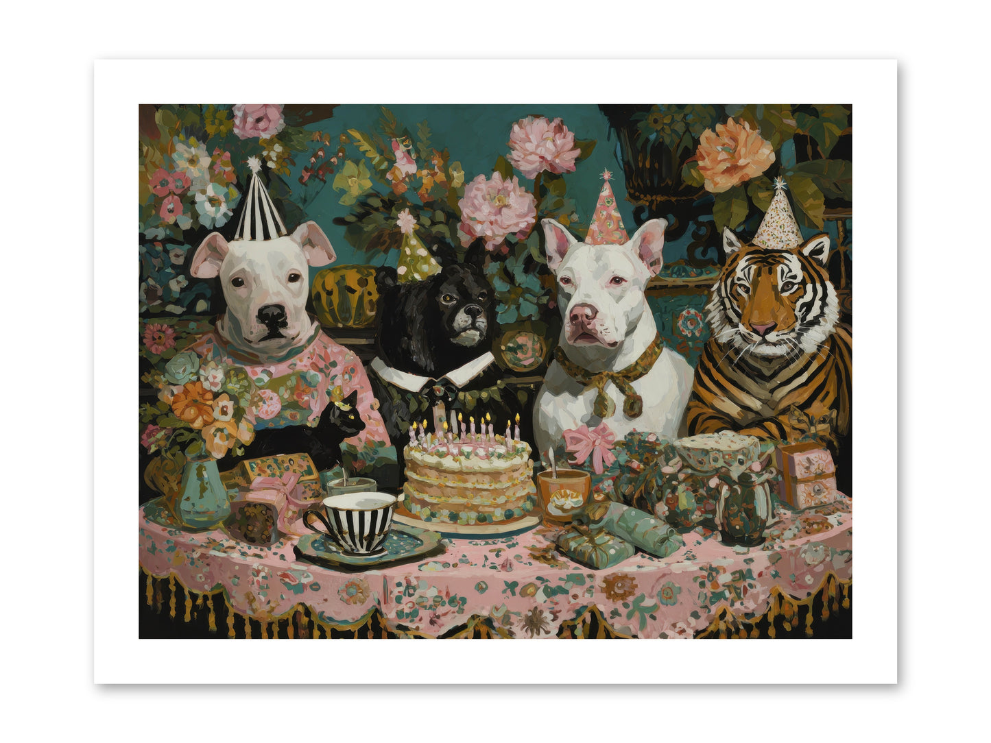 Teatime Revelry -- Paper Print 16x12