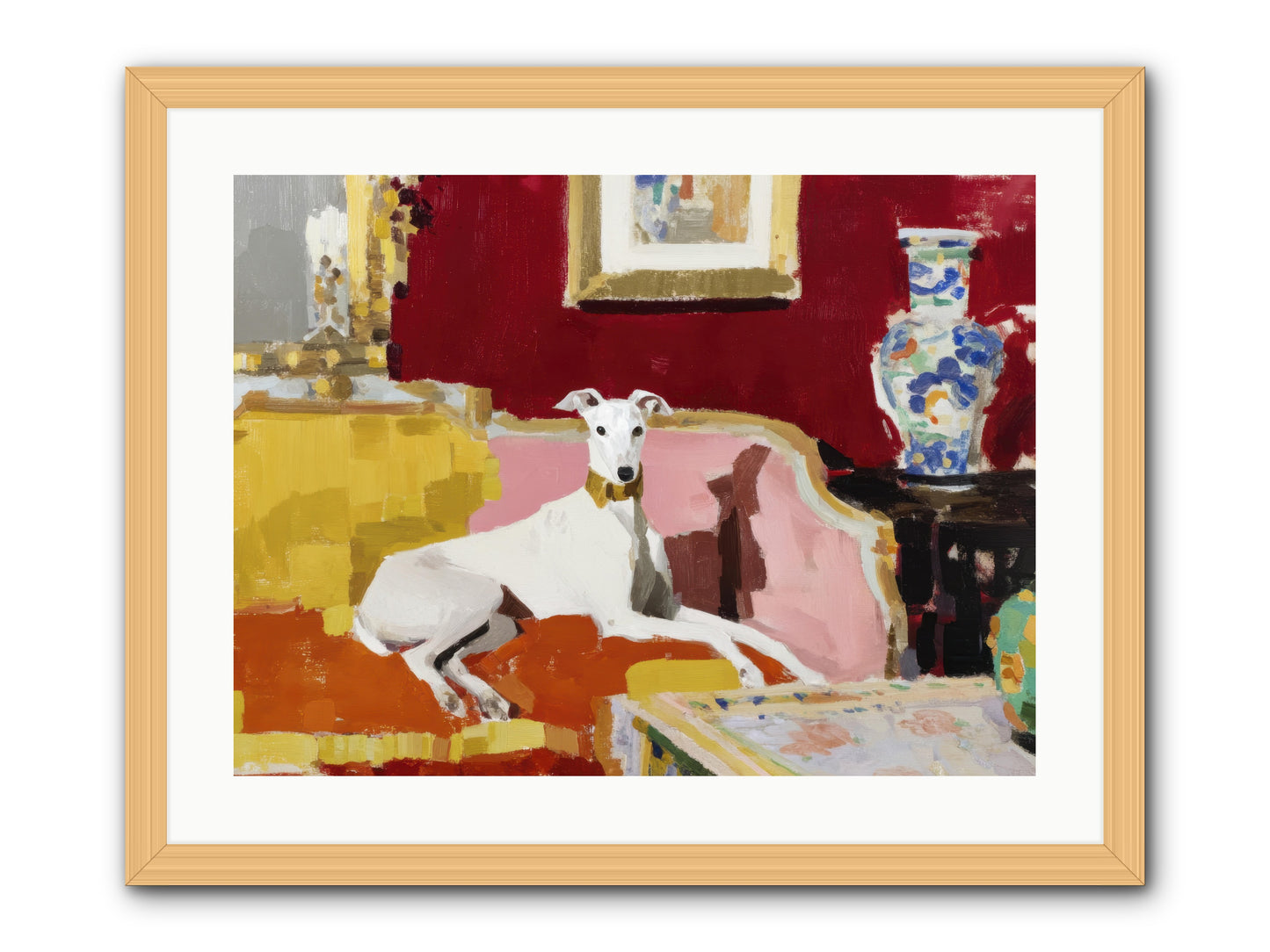 Telegram from a Sunday Train -- Framed Print - Natural 24x18