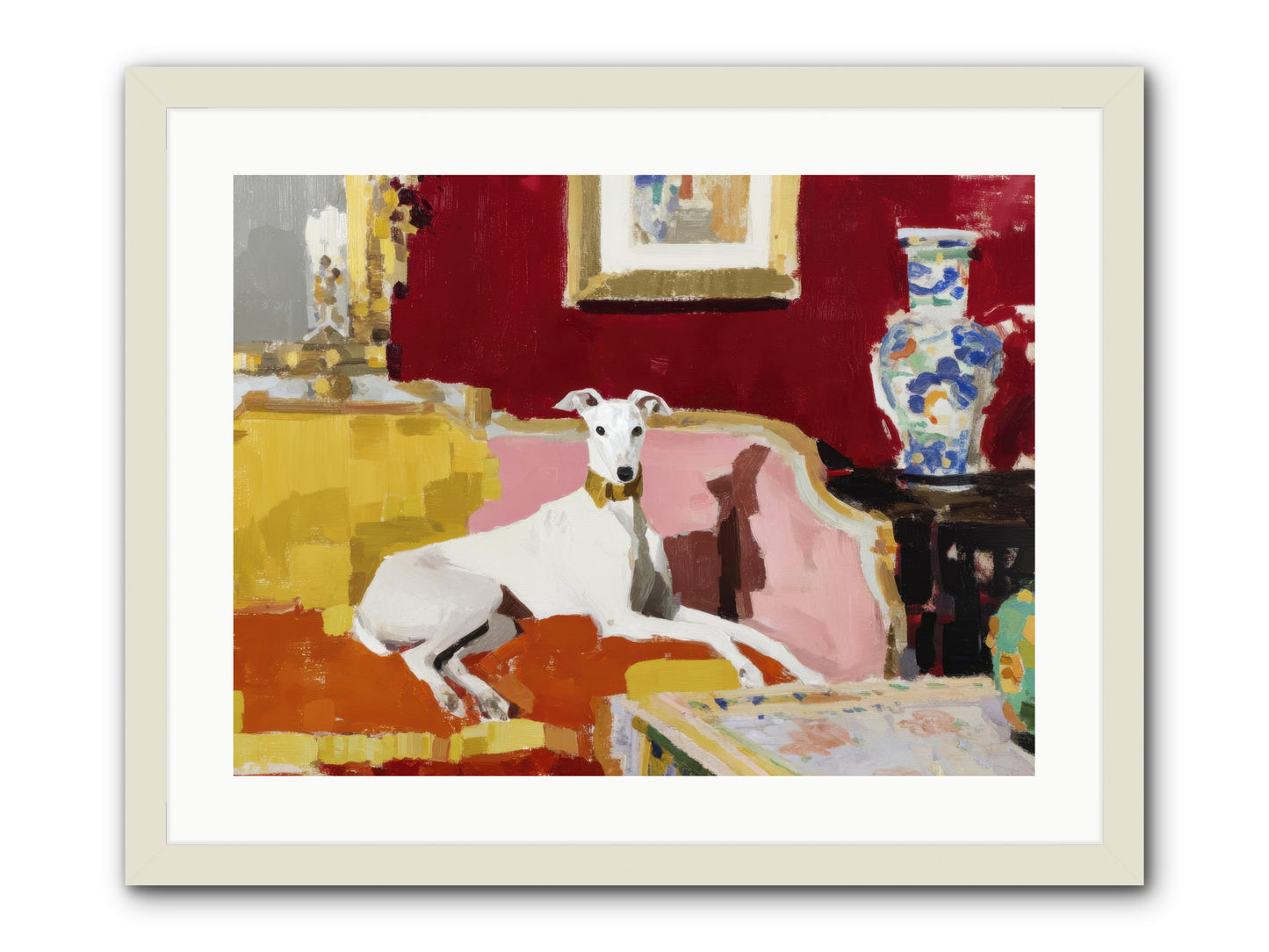 Telegram from a Sunday Train -- Framed Print - White 24x18