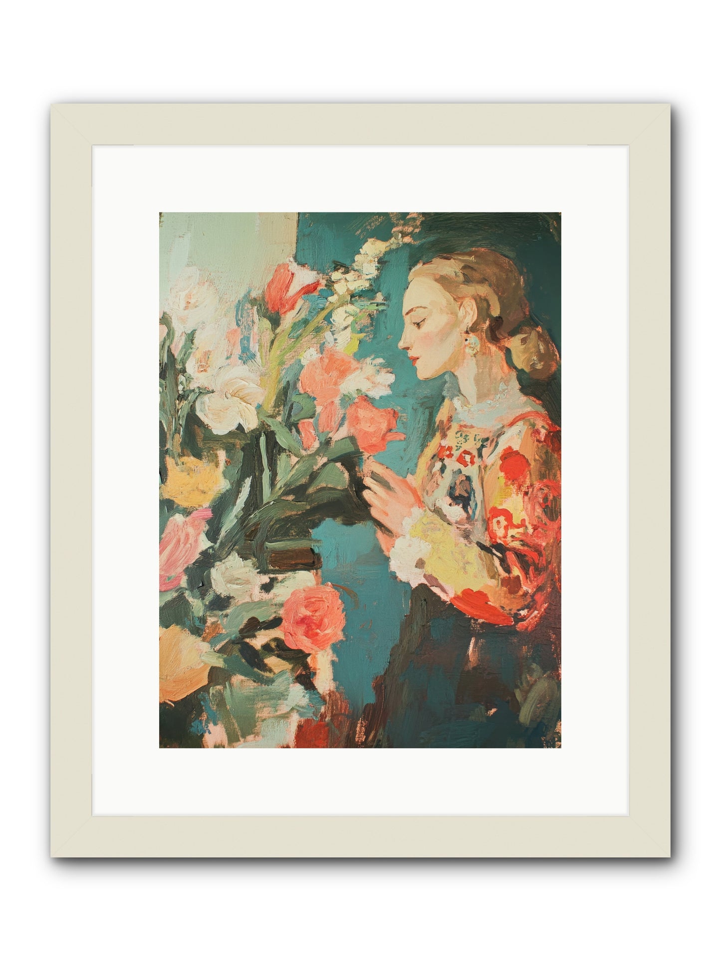Temporal Reflections -- Framed Print - White 12x16