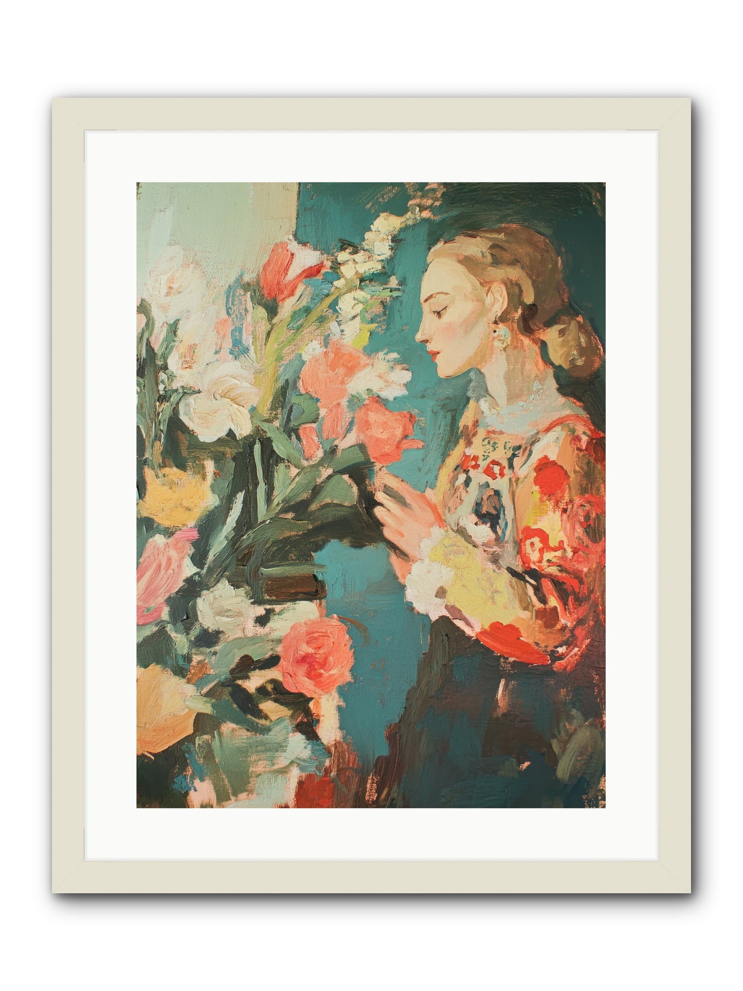 Temporal Reflections -- Framed Print - White 18x24
