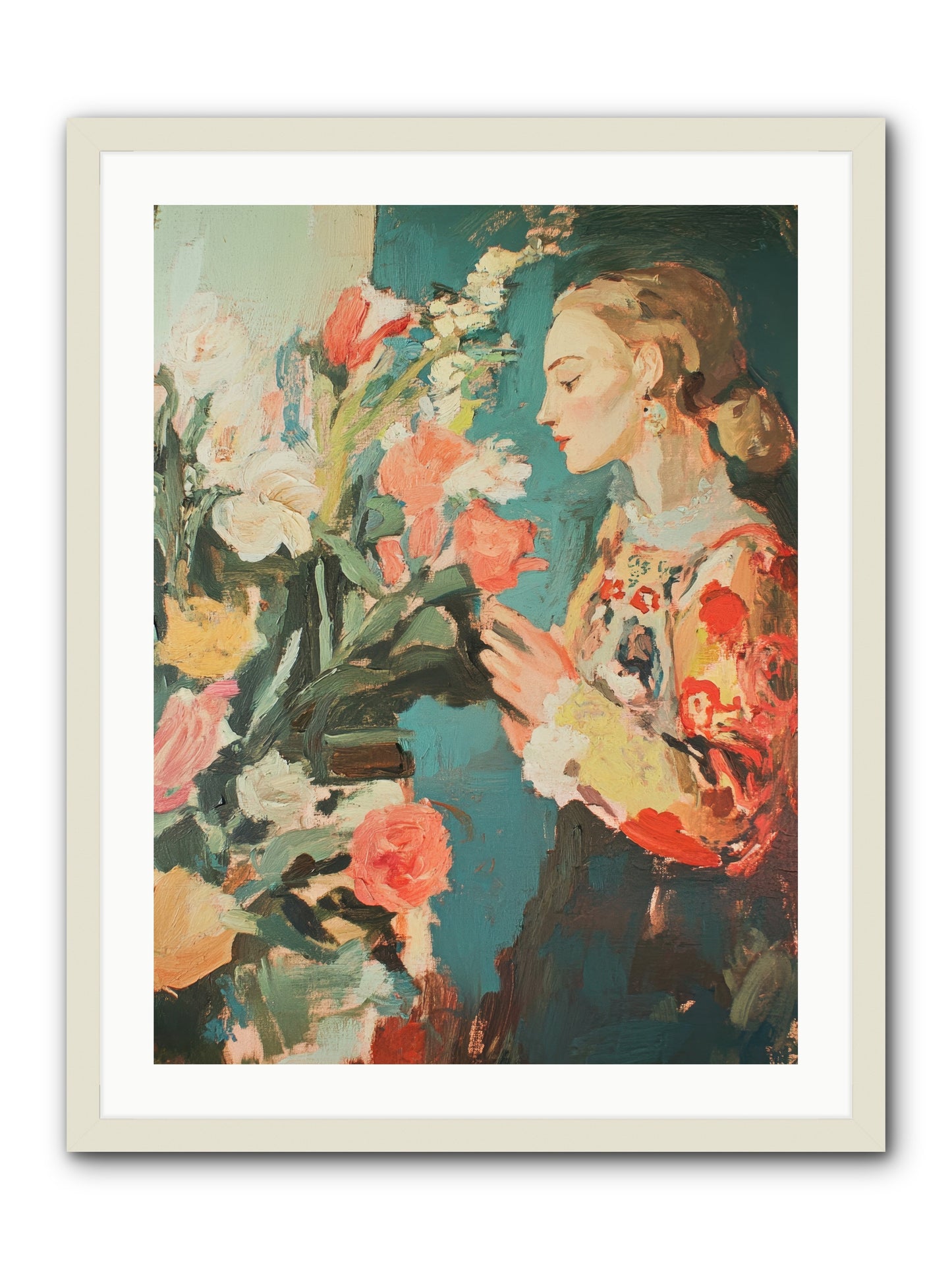 Temporal Reflections -- Framed Print - White 24x32