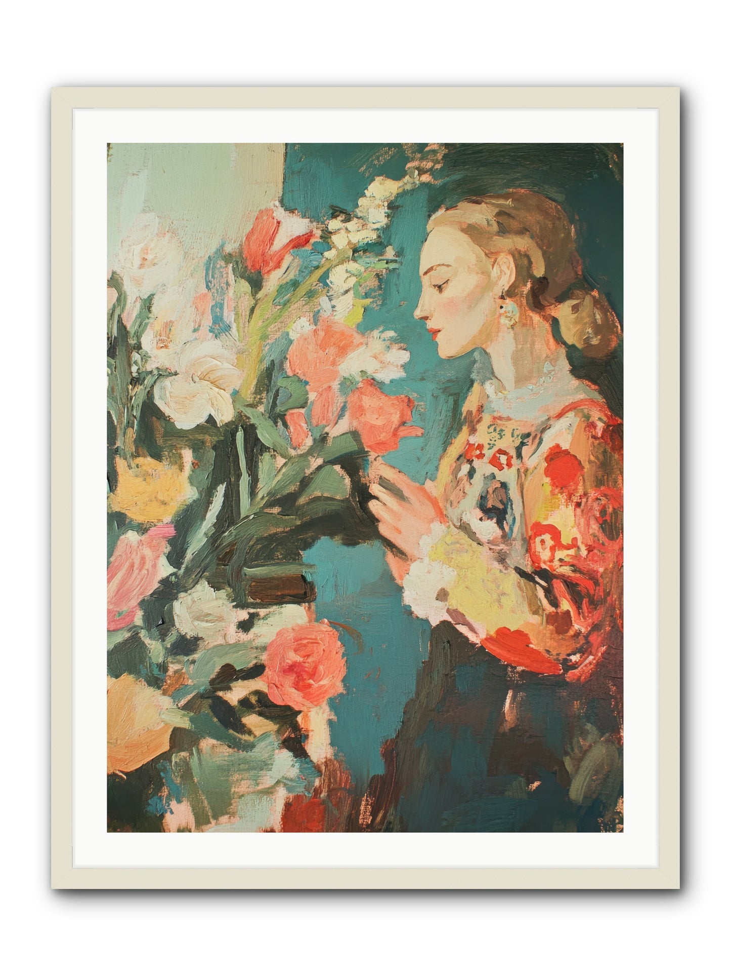 Temporal Reflections -- Framed Print - White 30x40