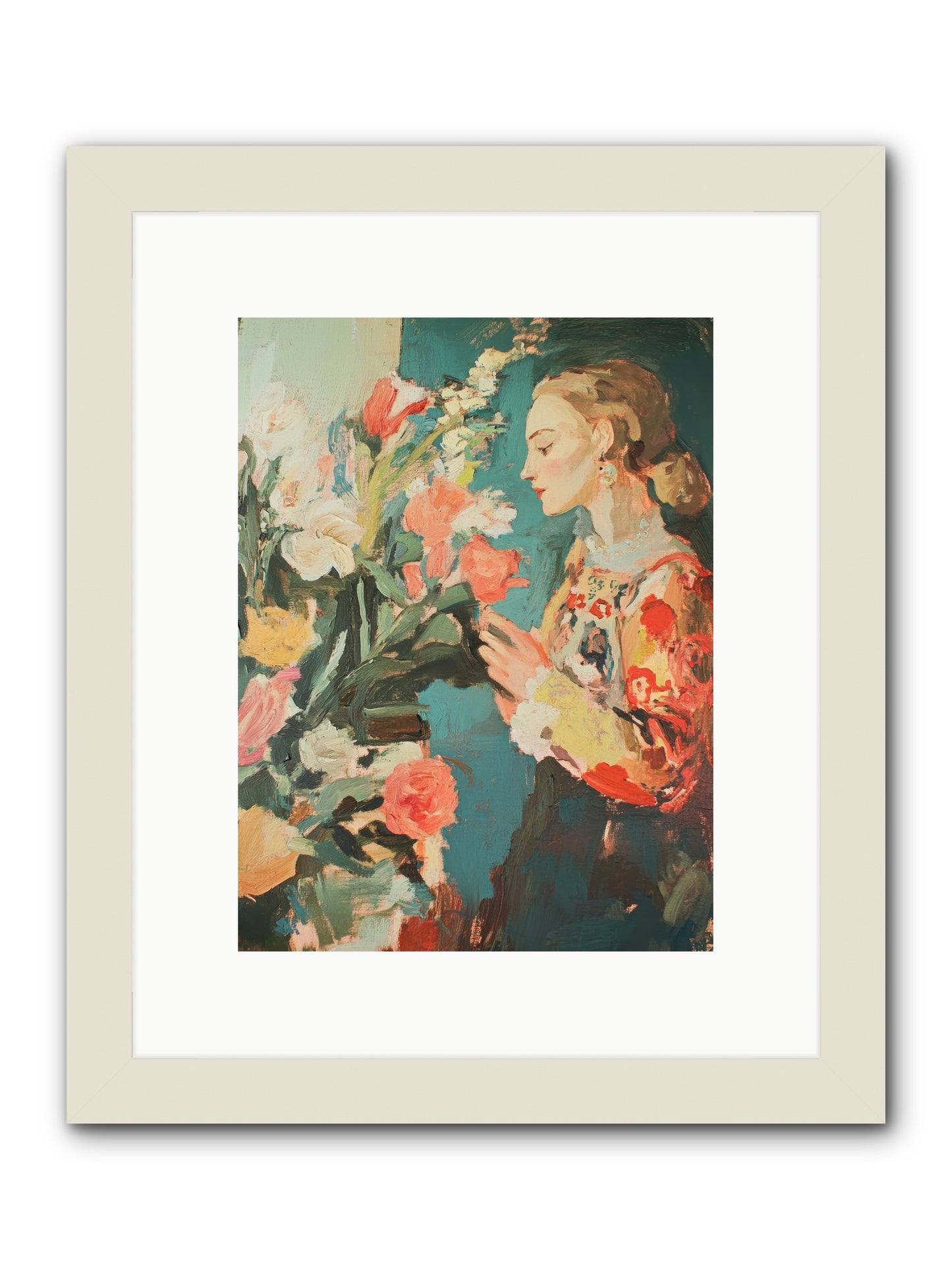 Temporal Reflections -- Framed Print - White 9x12