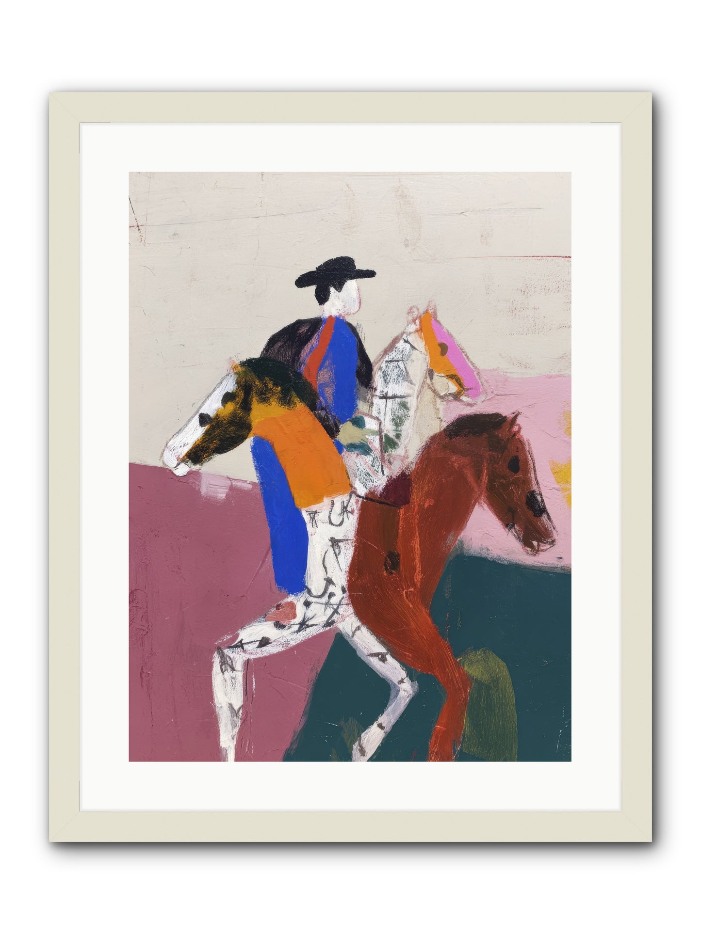 Temporal shift -- Framed Print - White 18x24