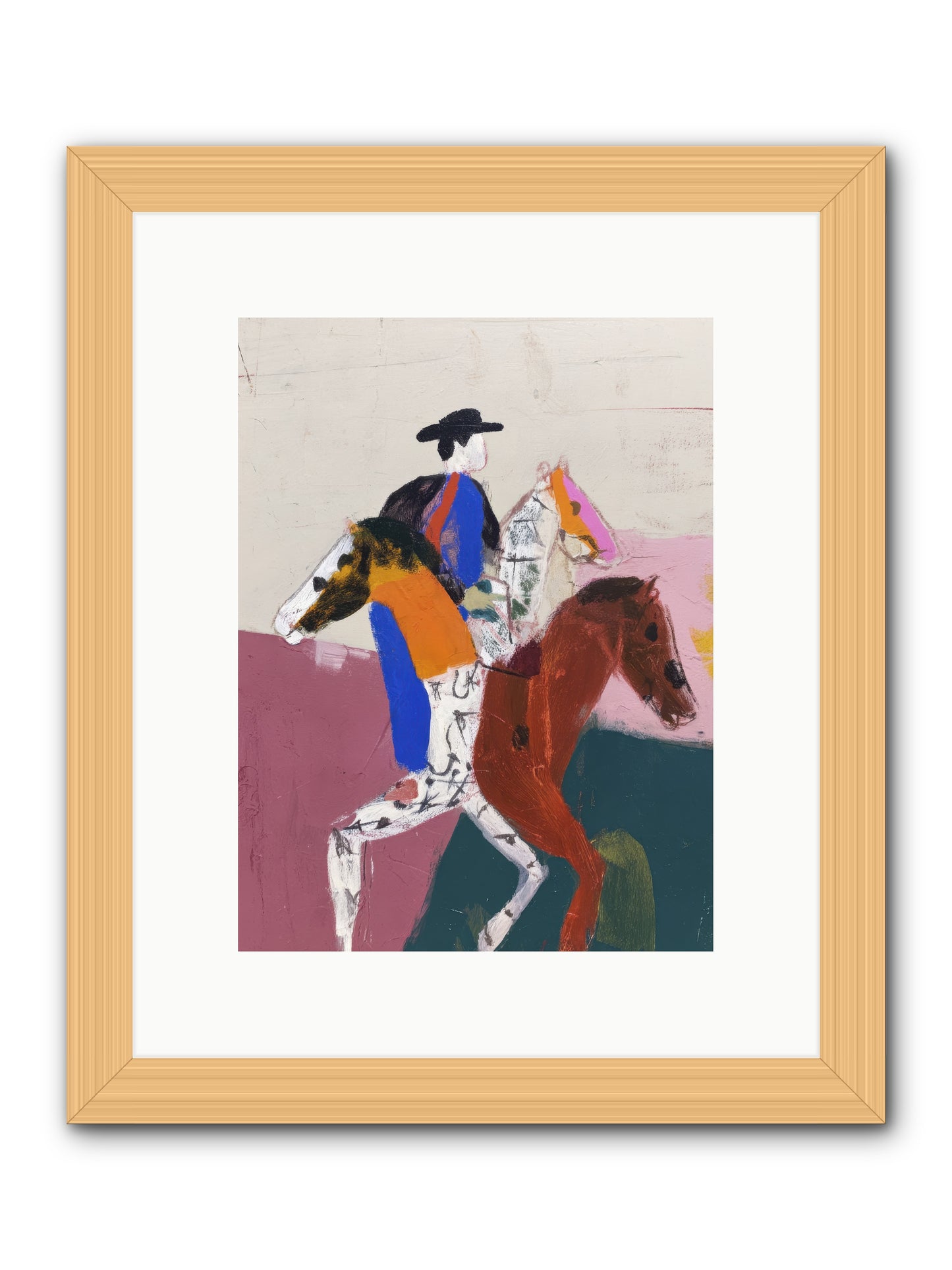 Temporal shift -- Framed Print - Natural 9x12