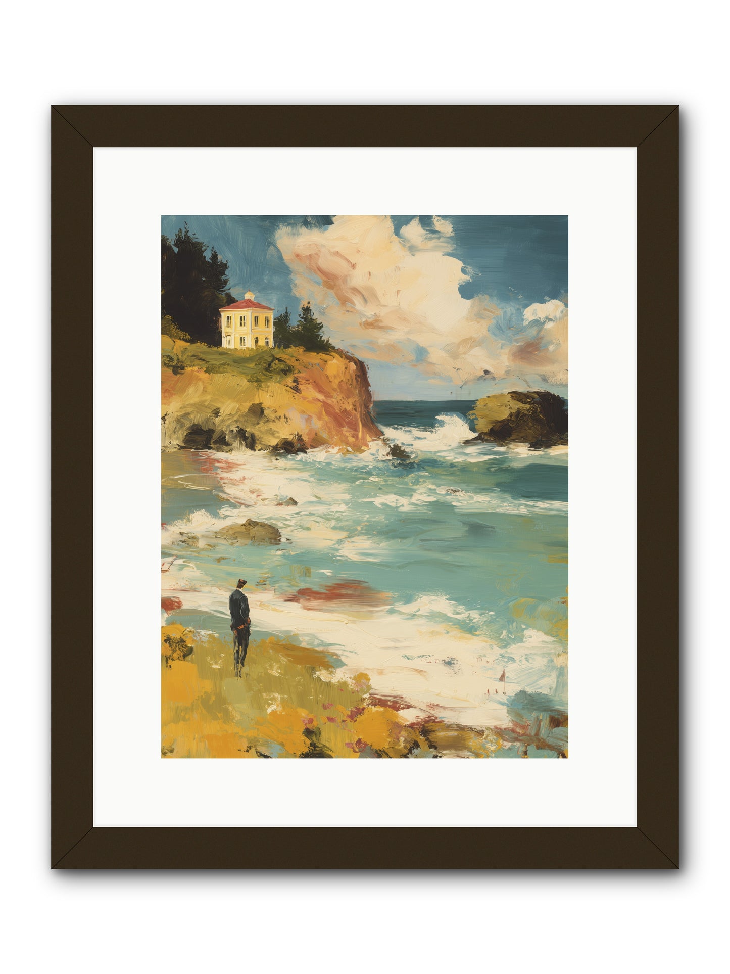 Terraced Splendor -- Framed Print - Black 12x16