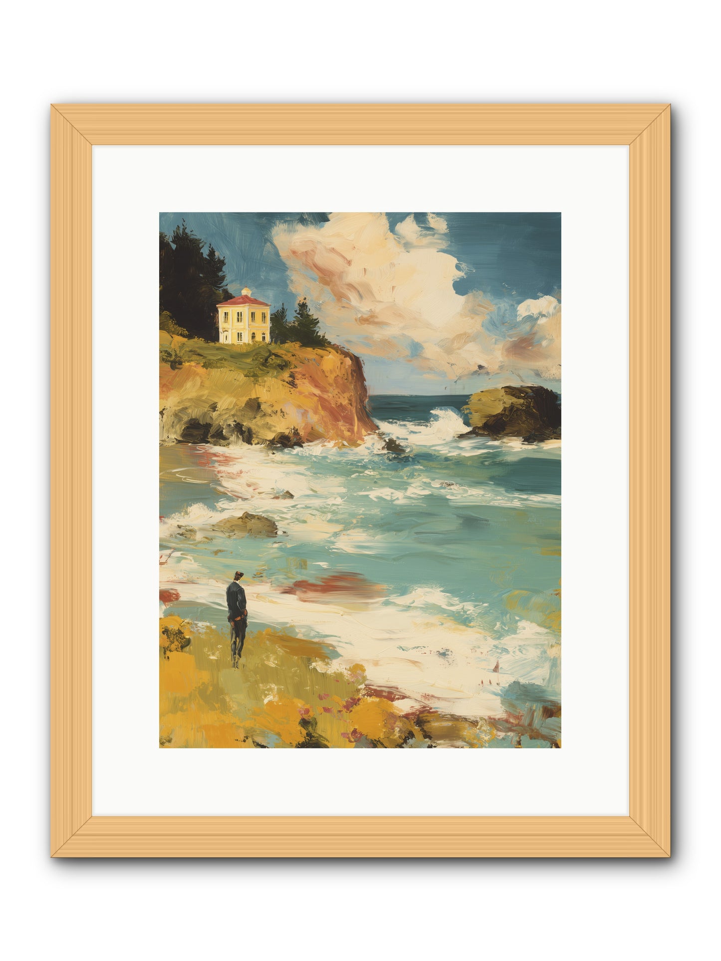 Terraced Splendor -- Framed Print - Natural 12x16