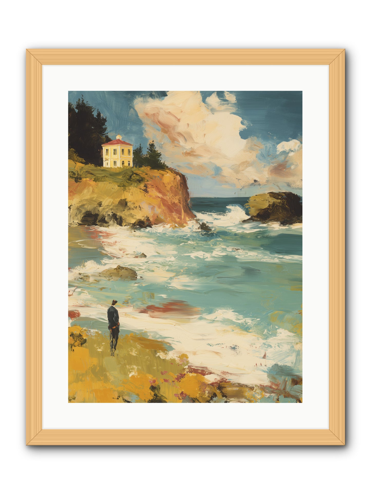 Terraced Splendor -- Framed Print - Natural 18x24