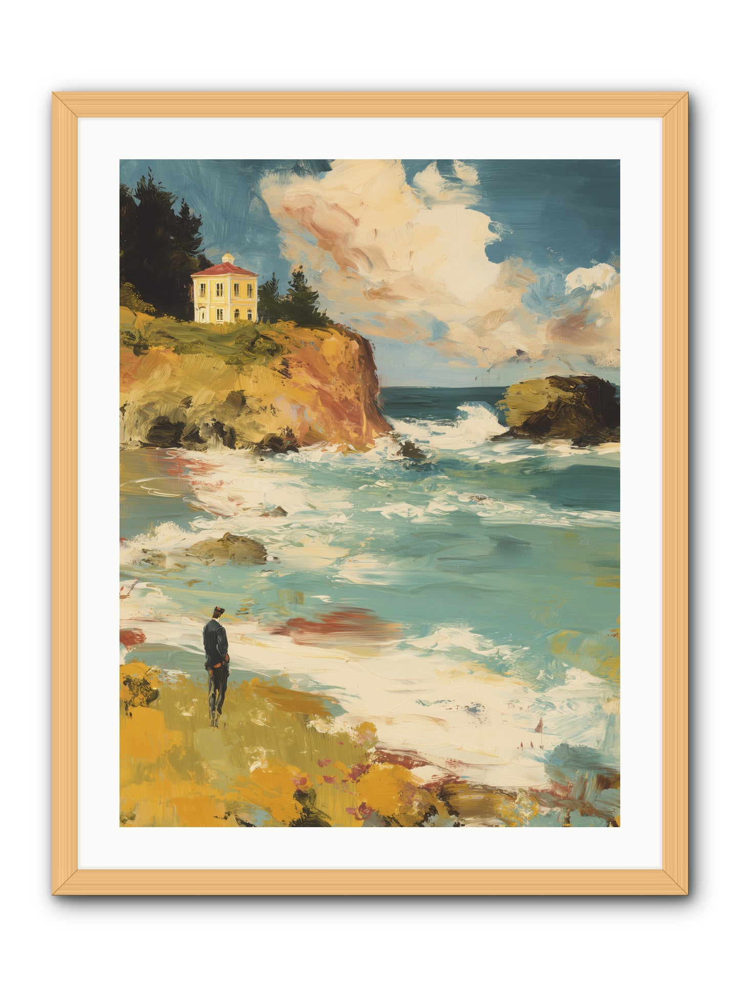 Terraced Splendor -- Framed Print - Natural 24x32