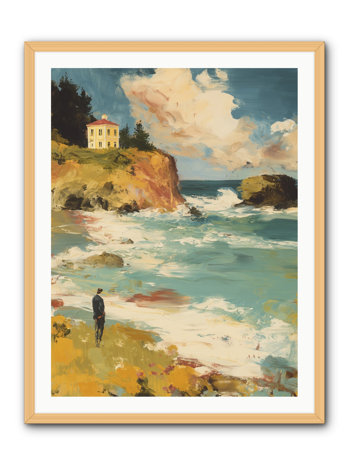 Terraced Splendor -- Framed Print - Natural 30x40