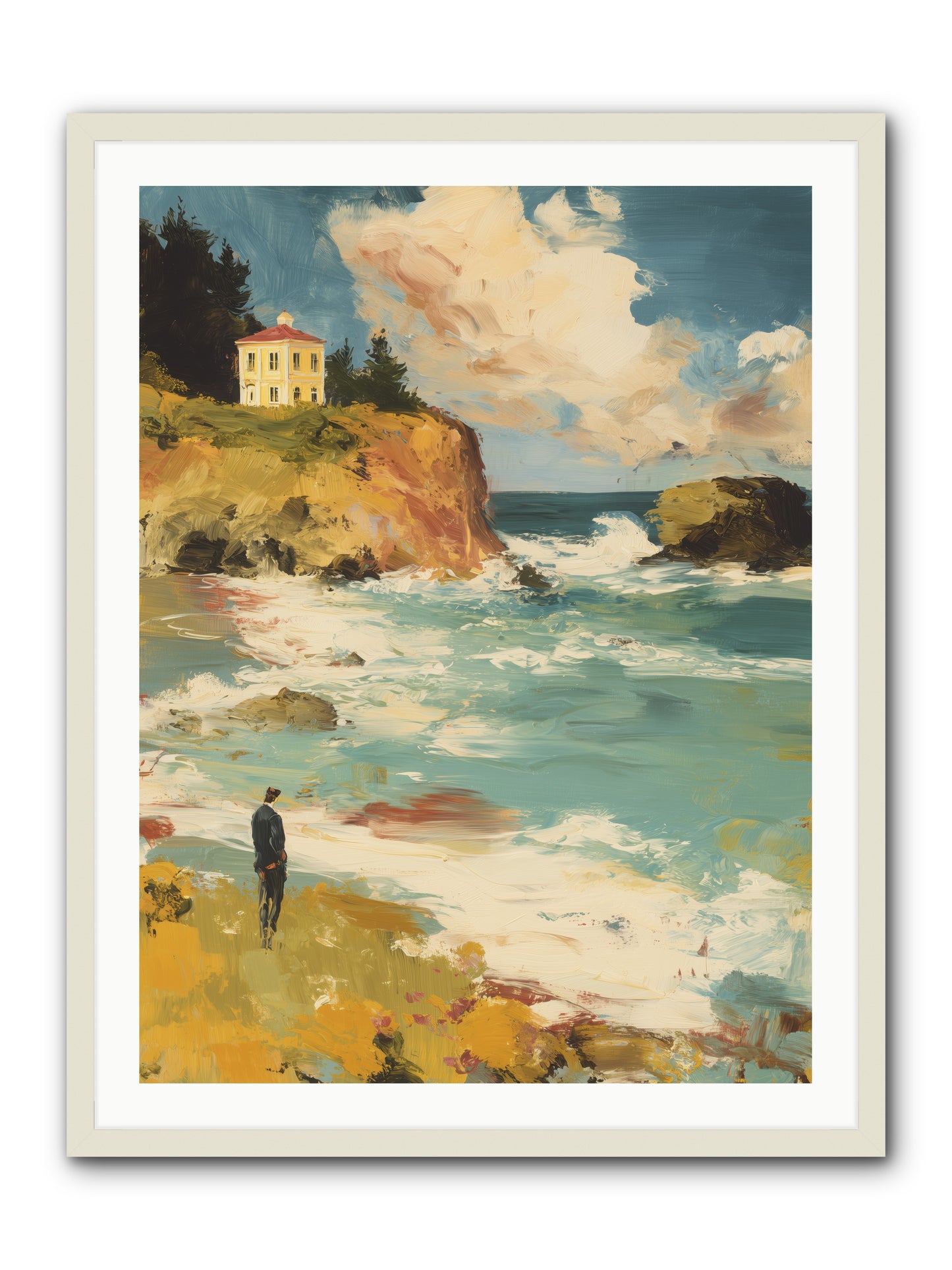 Terraced Splendor -- Framed Print - White 30x40