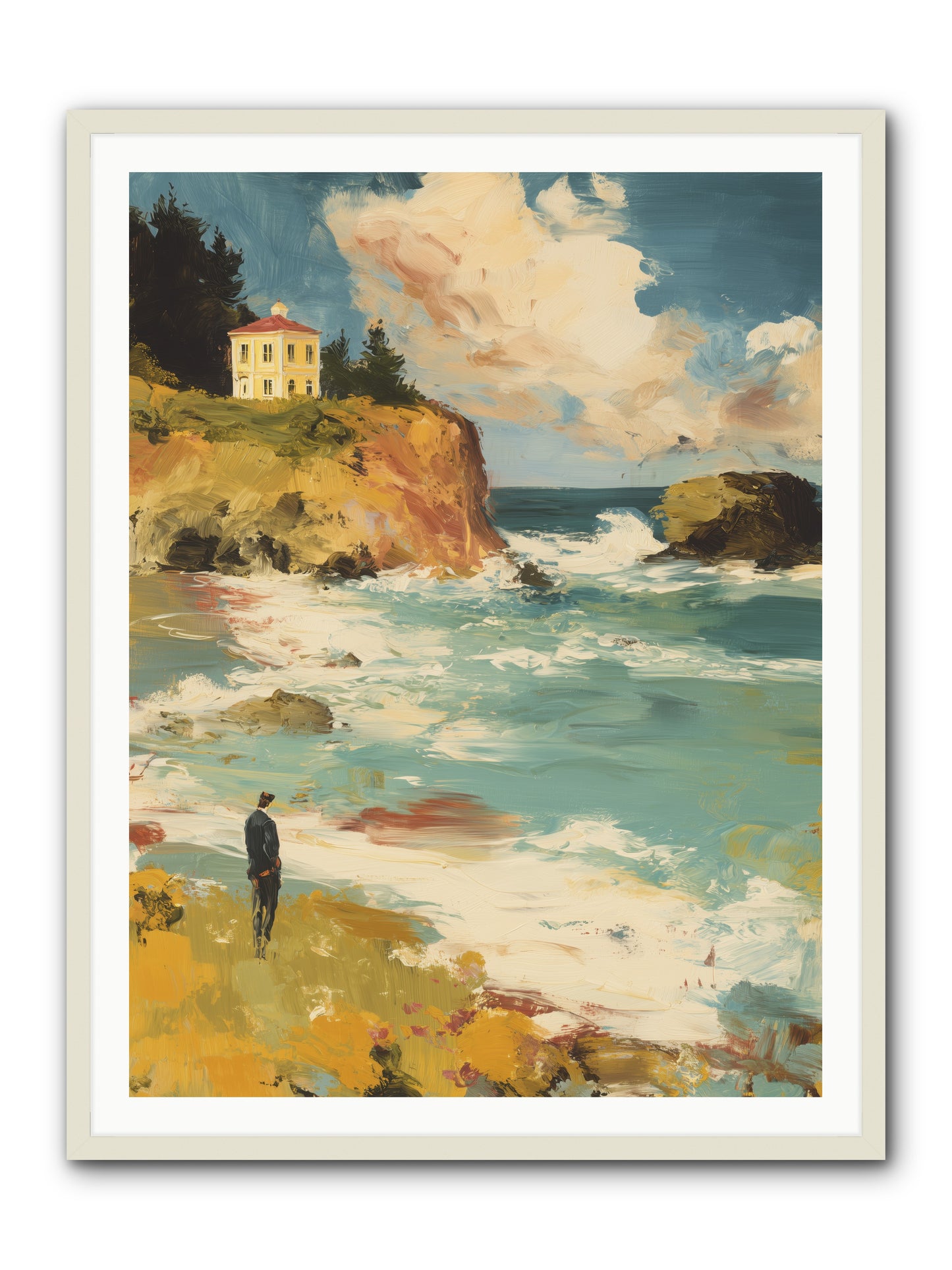 Terraced Splendor -- Framed Print - White 36x48