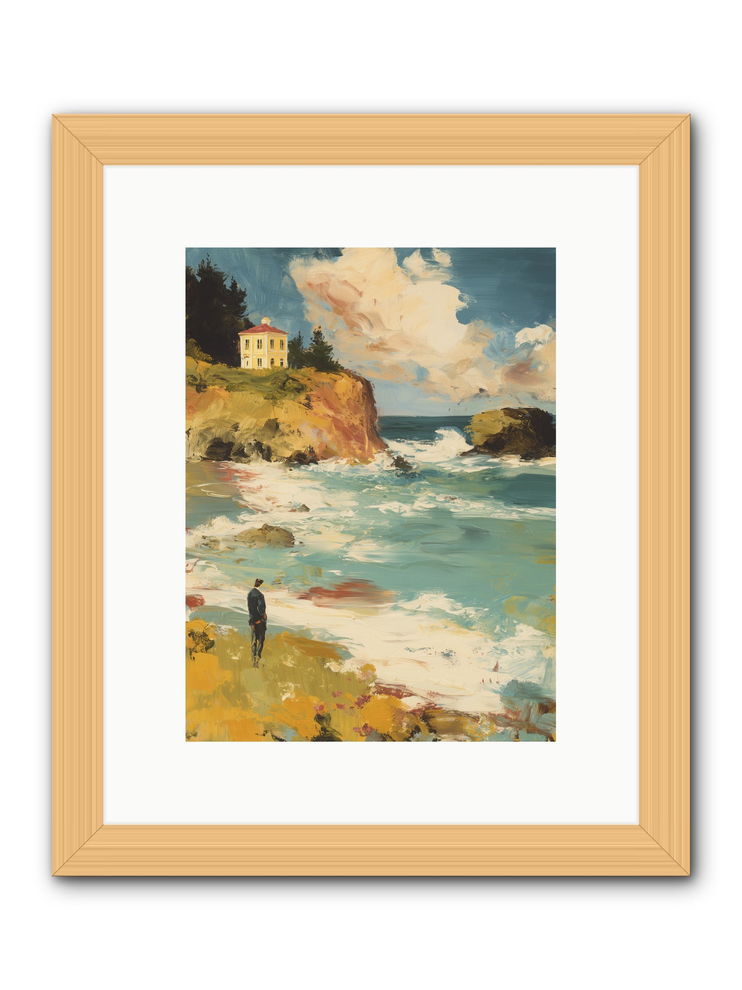 Terraced Splendor -- Framed Print - Natural 9x12