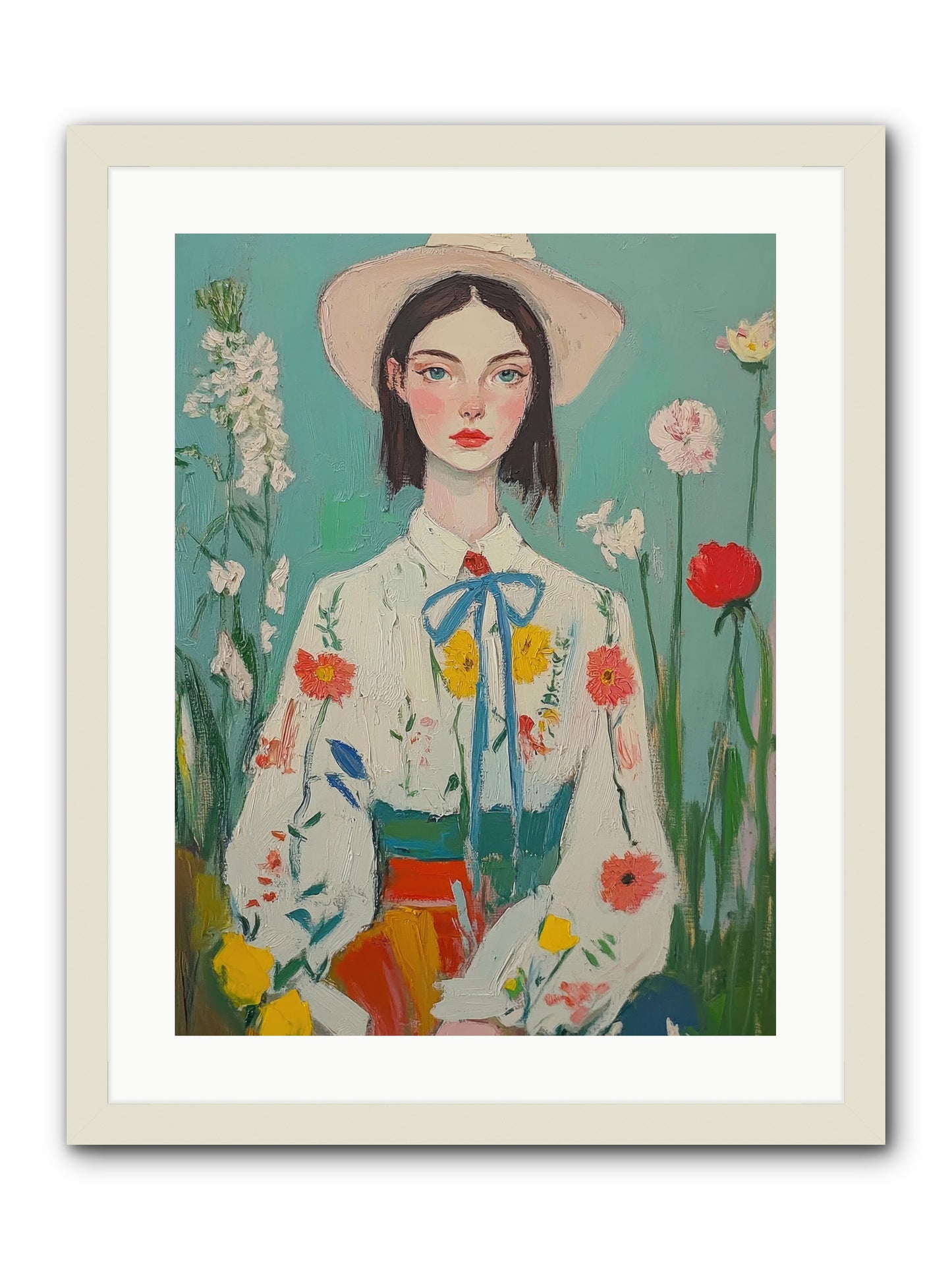Terracotta Wind -- Framed Print - White 18x24