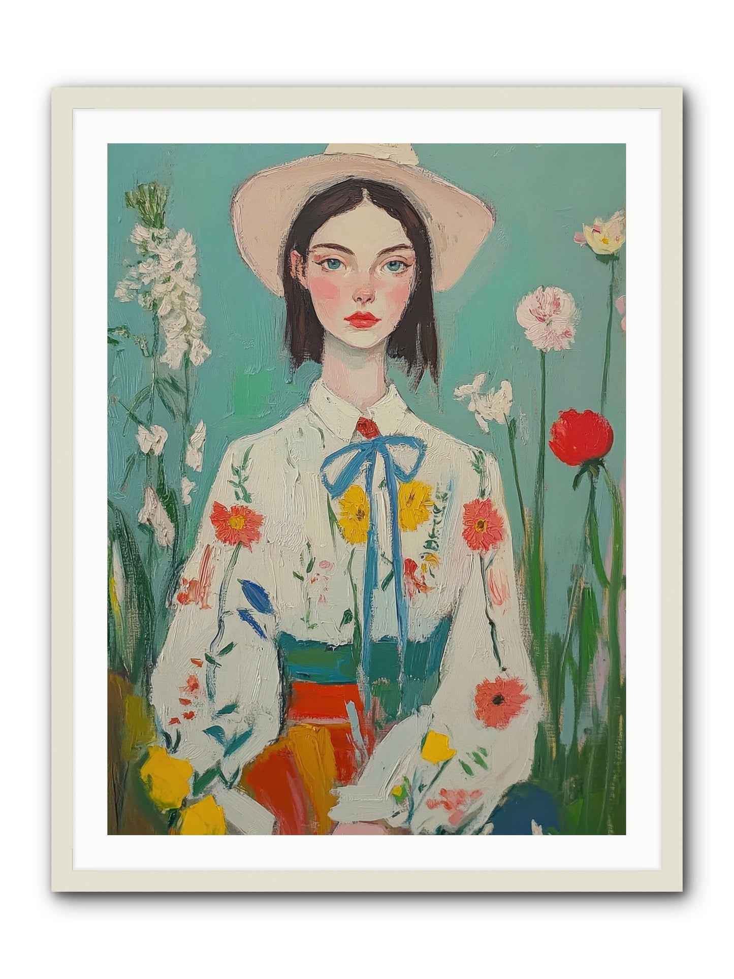Terracotta Wind -- Framed Print - White 30x40