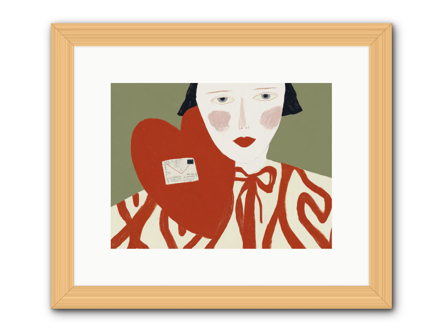 The Afternoon Love Declared Itself -- Framed Print - Natural 12x9