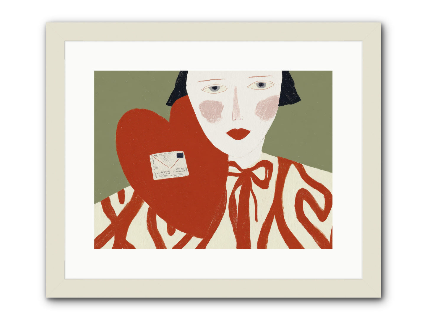 The Afternoon Love Declared Itself -- Framed Print - White 16x12