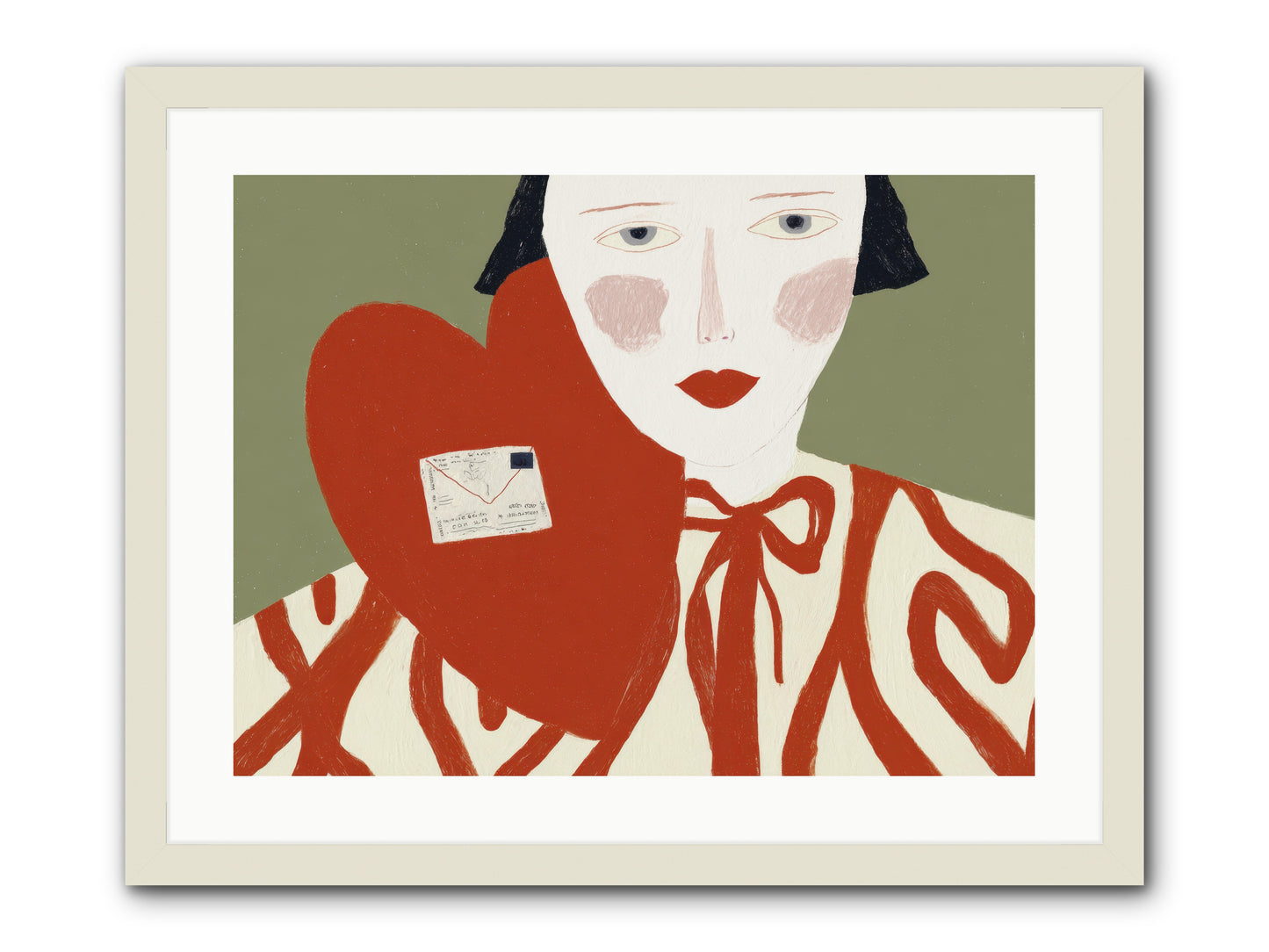 The Afternoon Love Declared Itself -- Framed Print - White 24x18