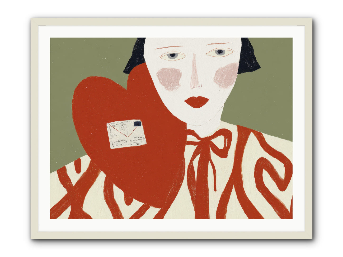 The Afternoon Love Declared Itself -- Framed Print - White 40x30