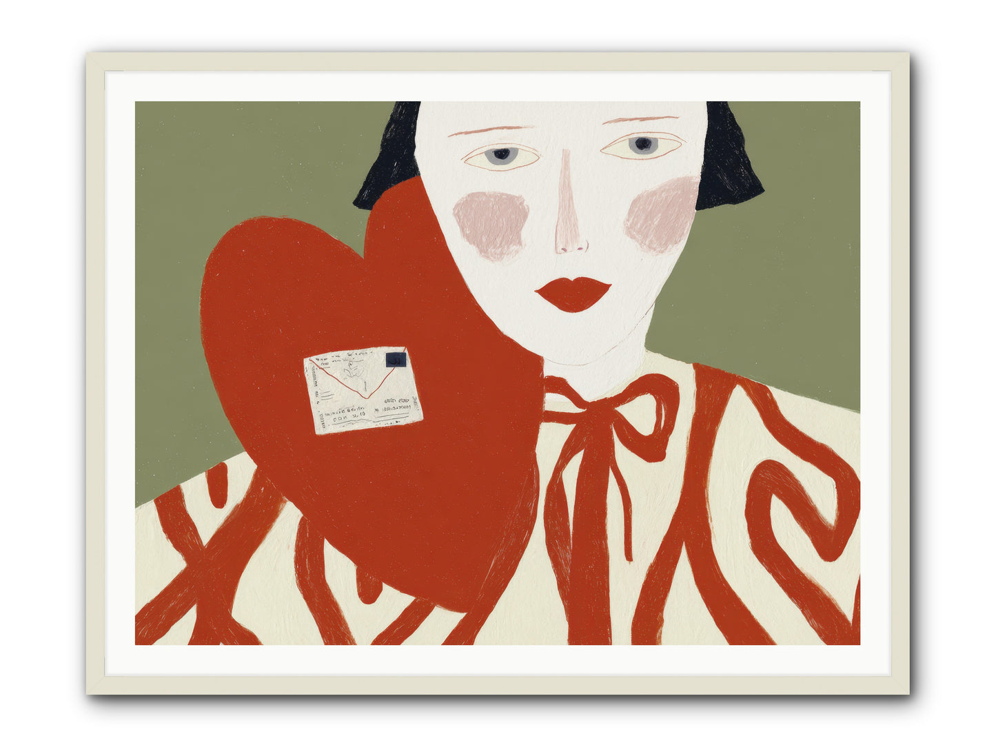 The Afternoon Love Declared Itself -- Framed Print - White 48x36