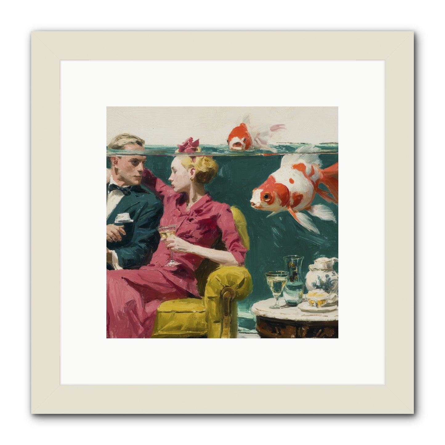 The Afternoon Revision -- Framed Print - White 10x10