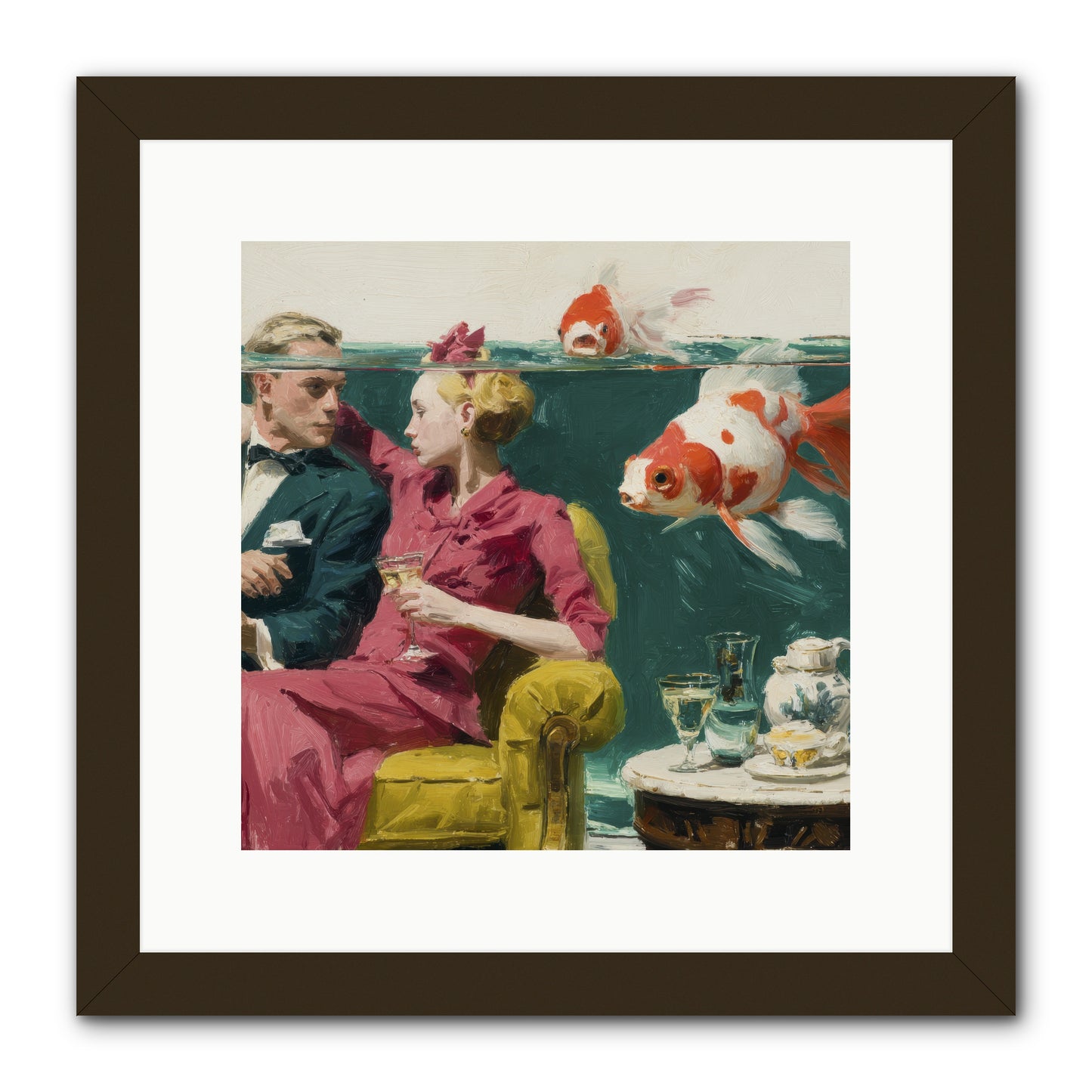 The Afternoon Revision -- Framed Print - Black 12x12