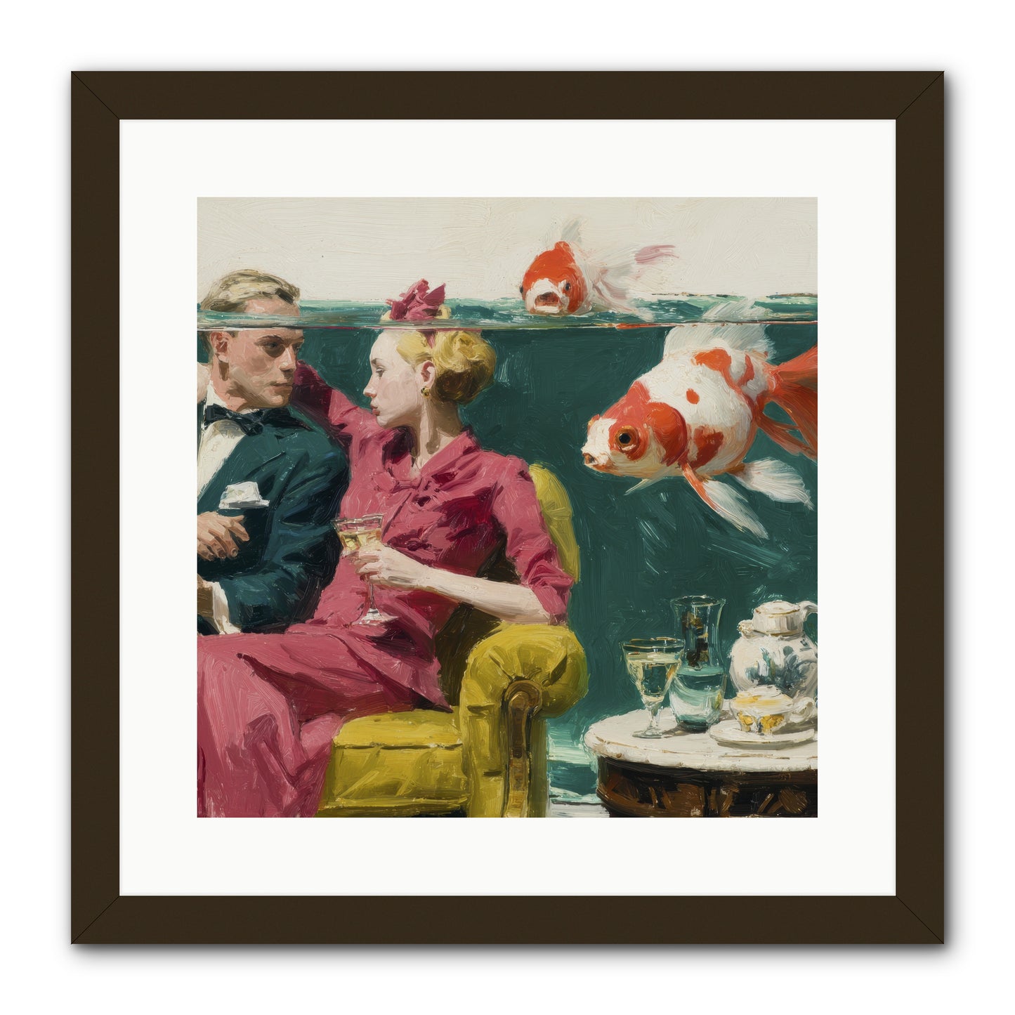 The Afternoon Revision -- Framed Print - Black 16x16