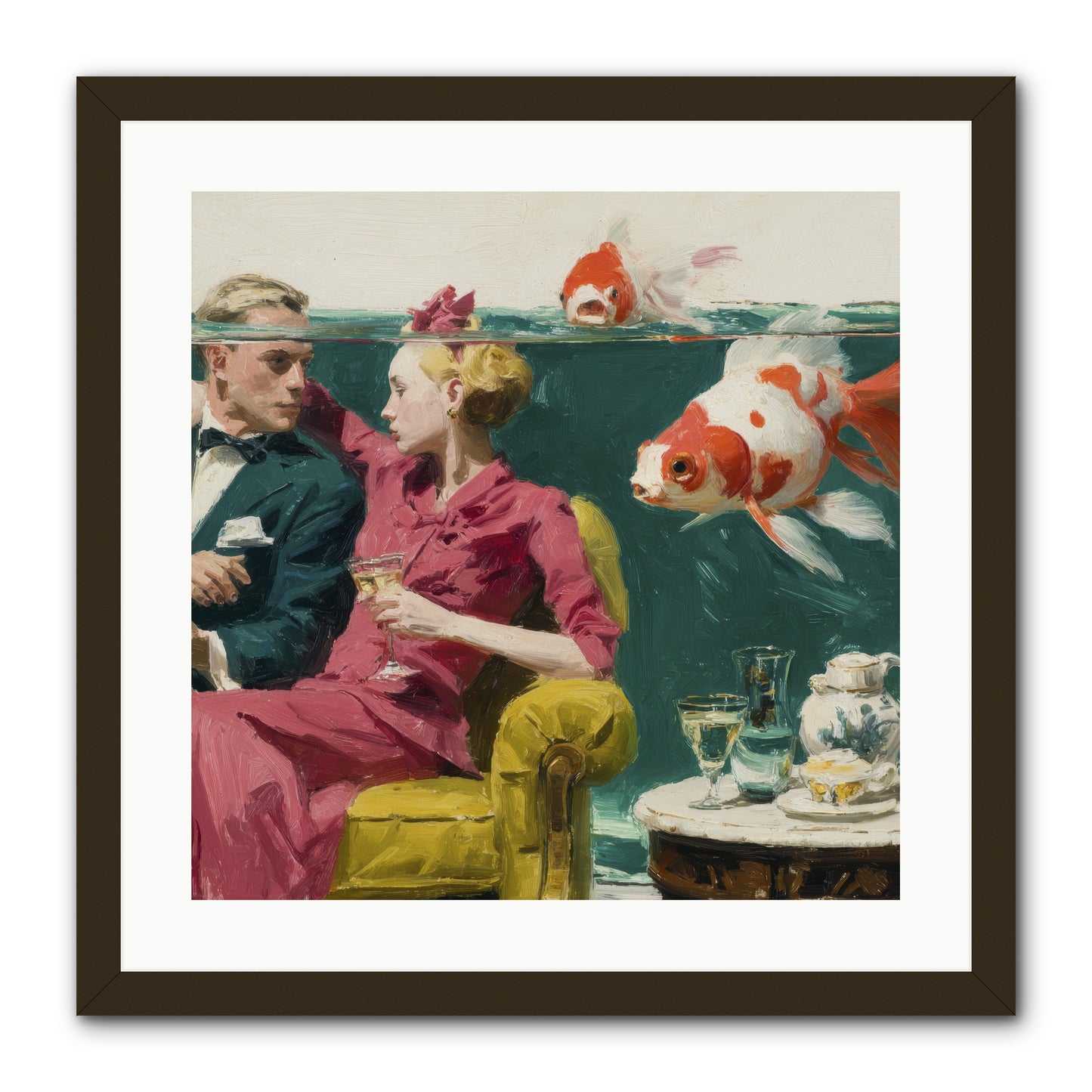 The Afternoon Revision -- Framed Print - Black 20x20